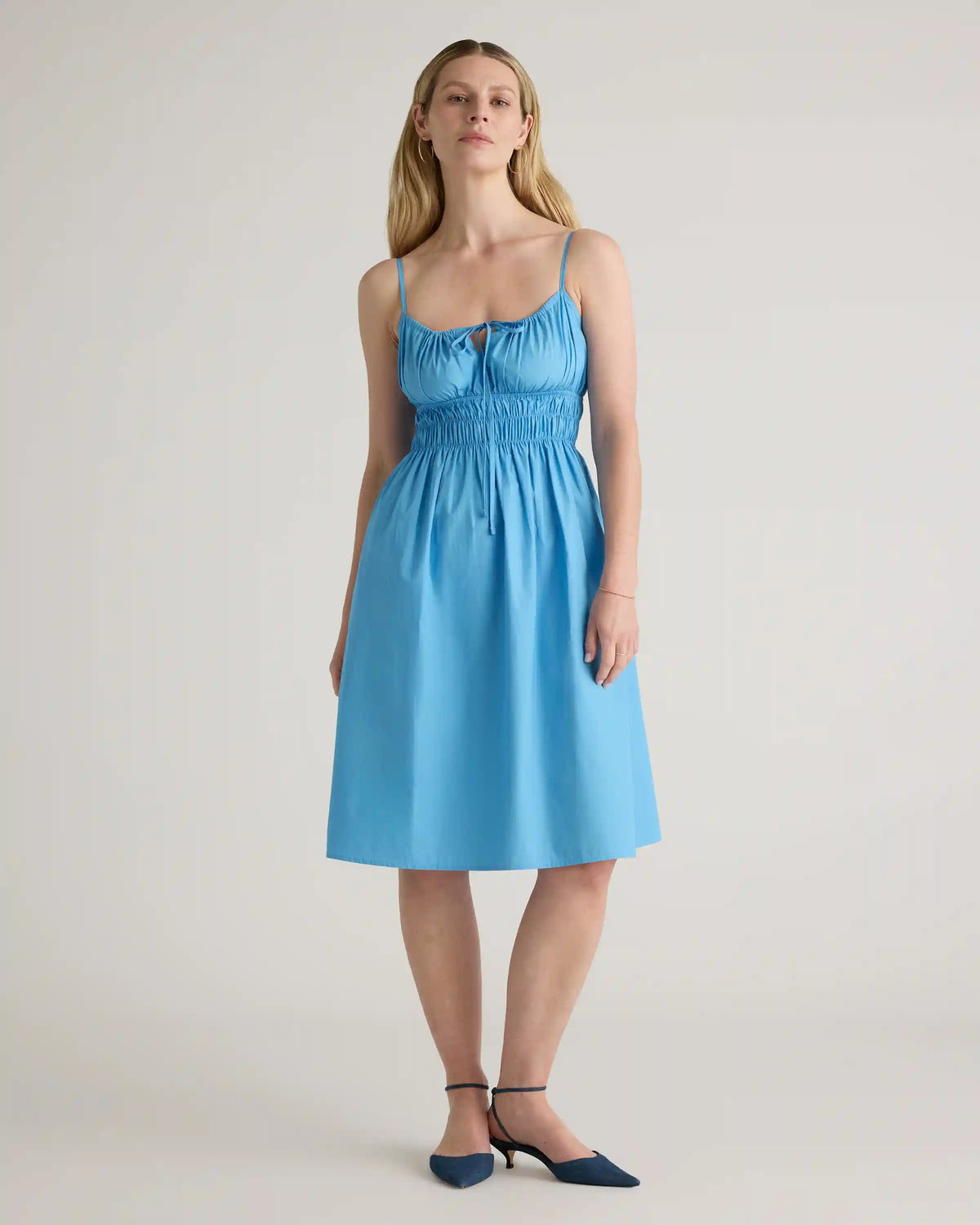 100% Organic Cotton Keyhole Midi Dress