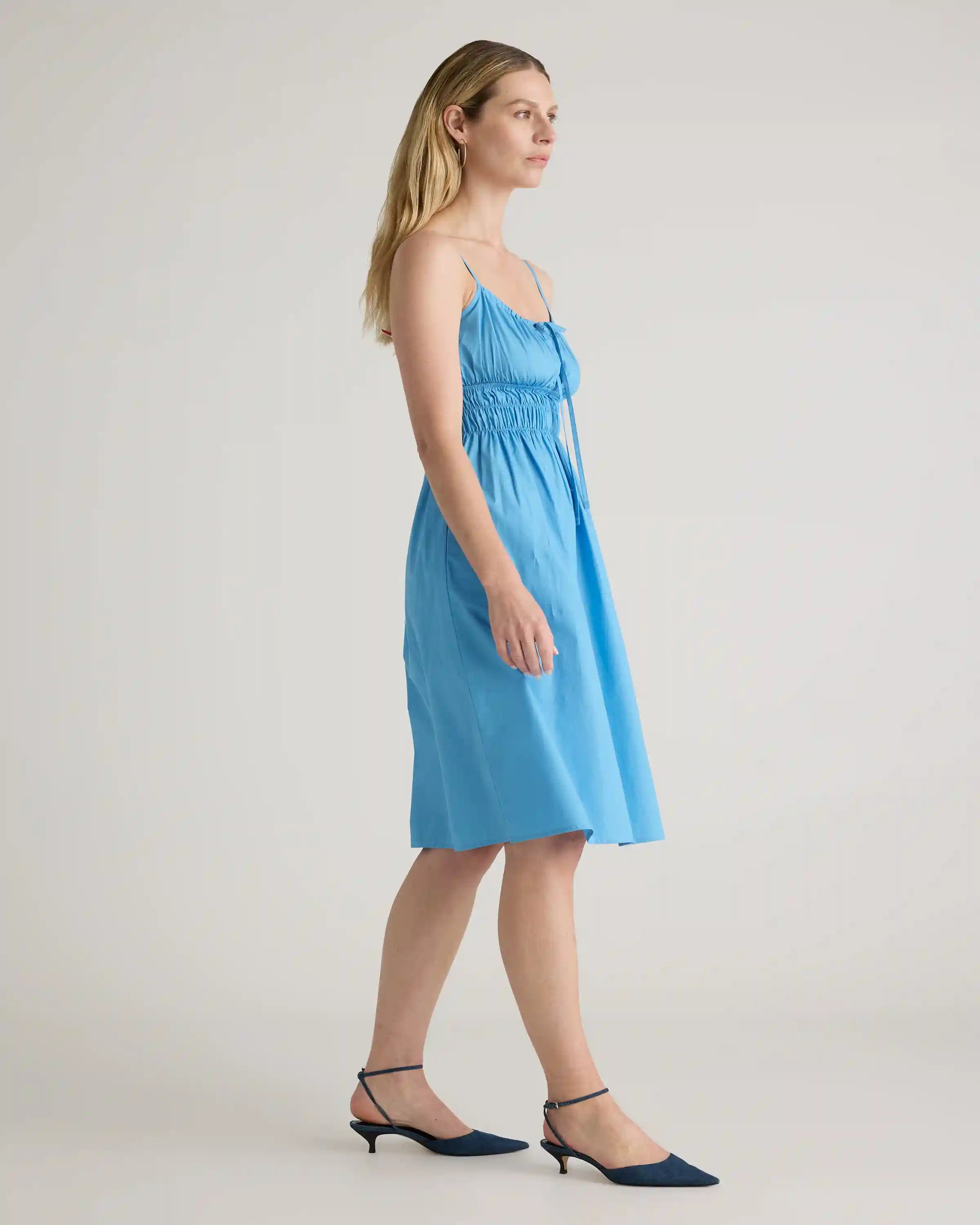 100% Organic Cotton Keyhole Midi Dress