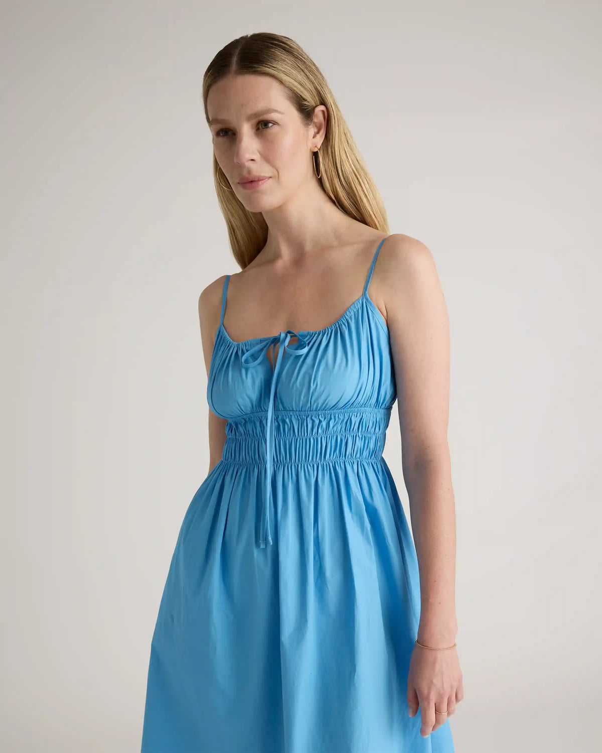 100% Organic Cotton Keyhole Midi Dress