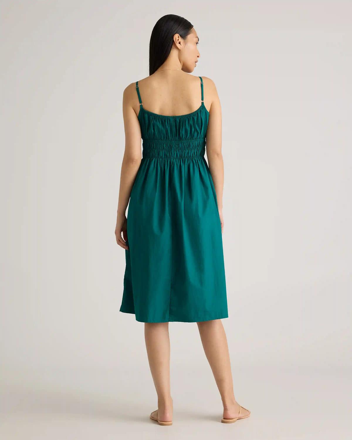 100% Organic Cotton Keyhole Midi Dress