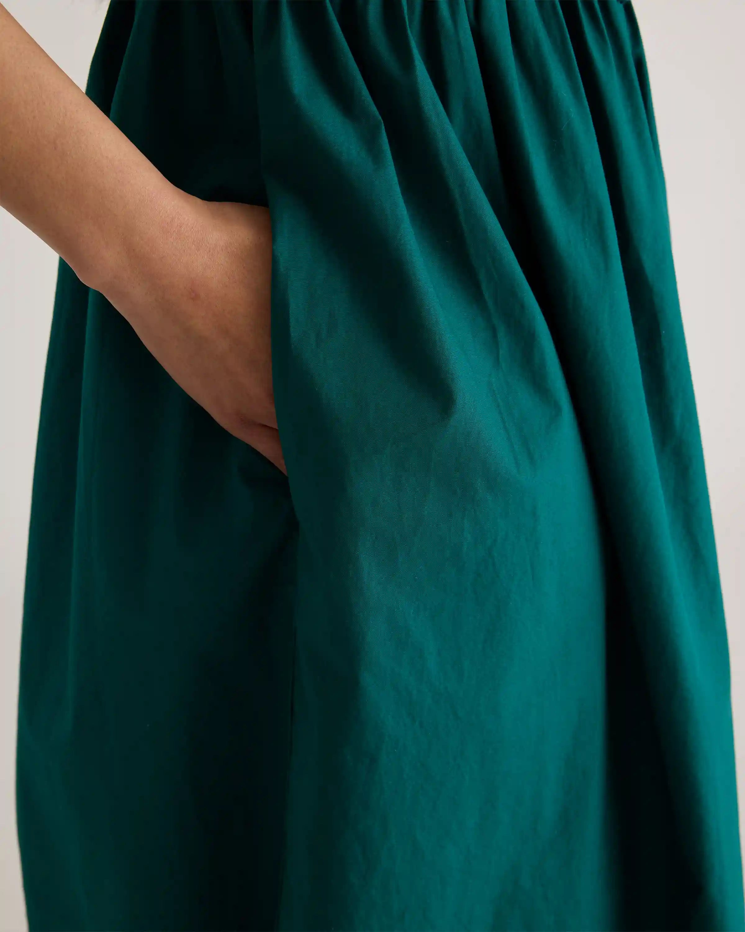 100% Organic Cotton Keyhole Midi Dress
