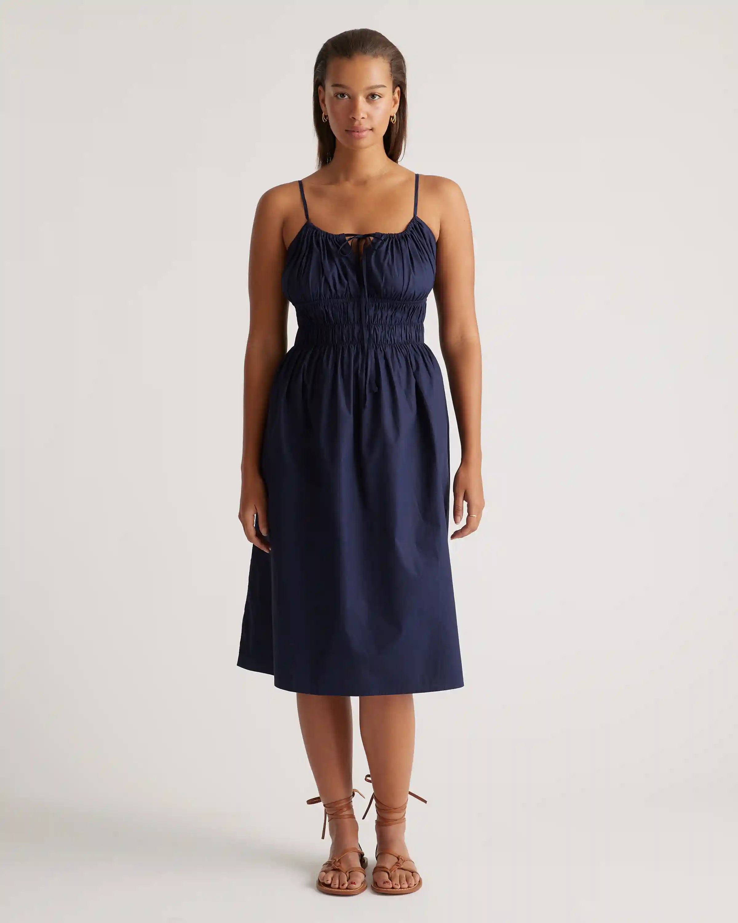 100% Organic Cotton Keyhole Midi Dress