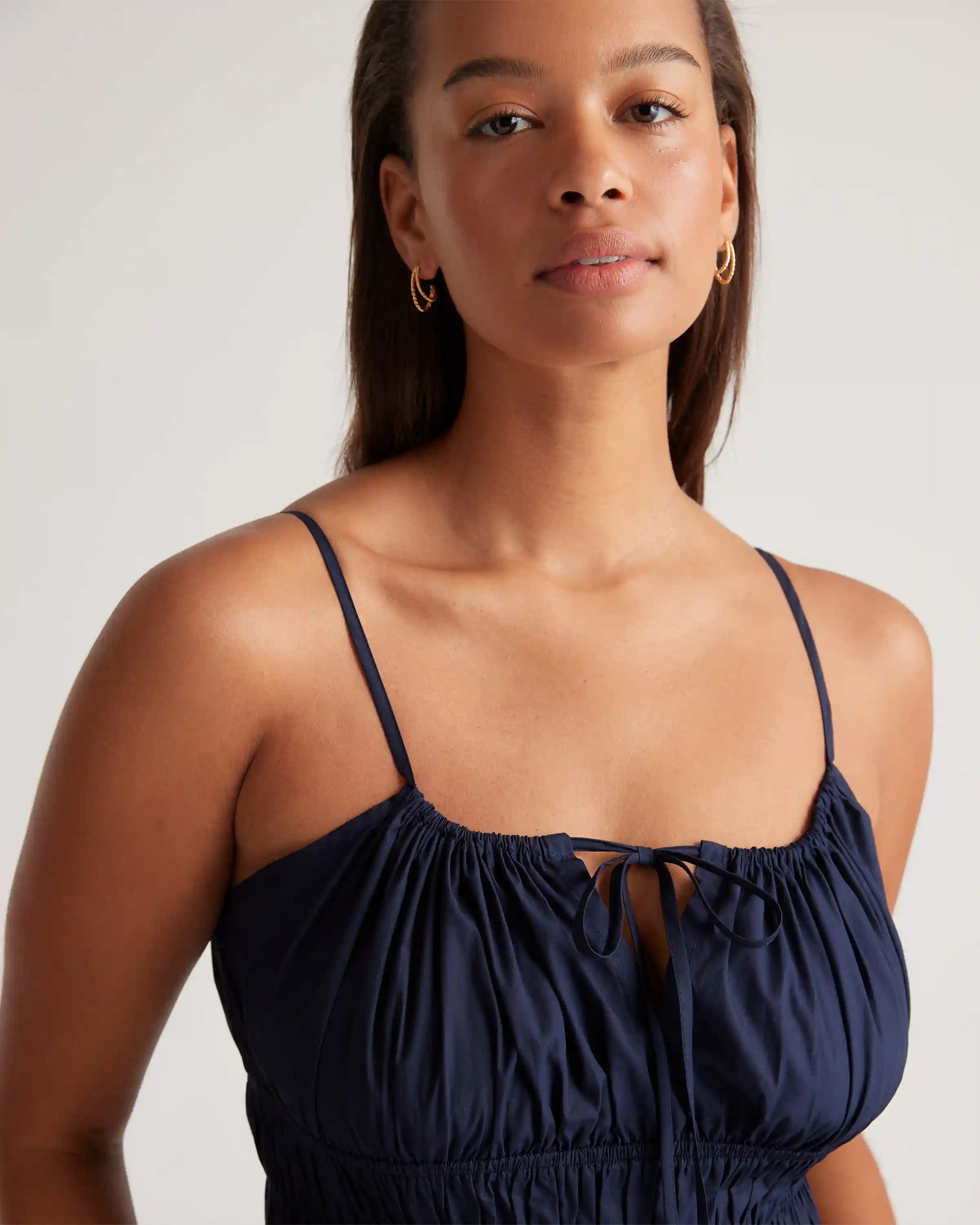 100% Organic Cotton Keyhole Midi Dress