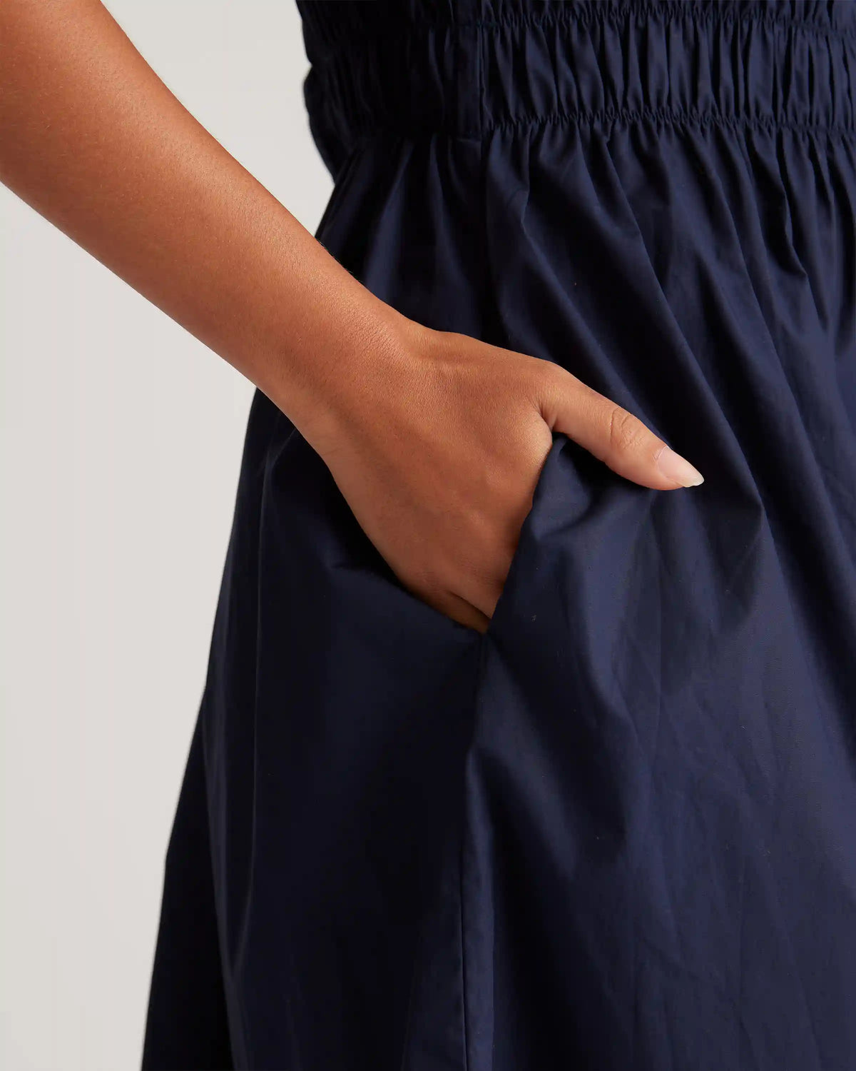 100% Organic Cotton Keyhole Midi Dress