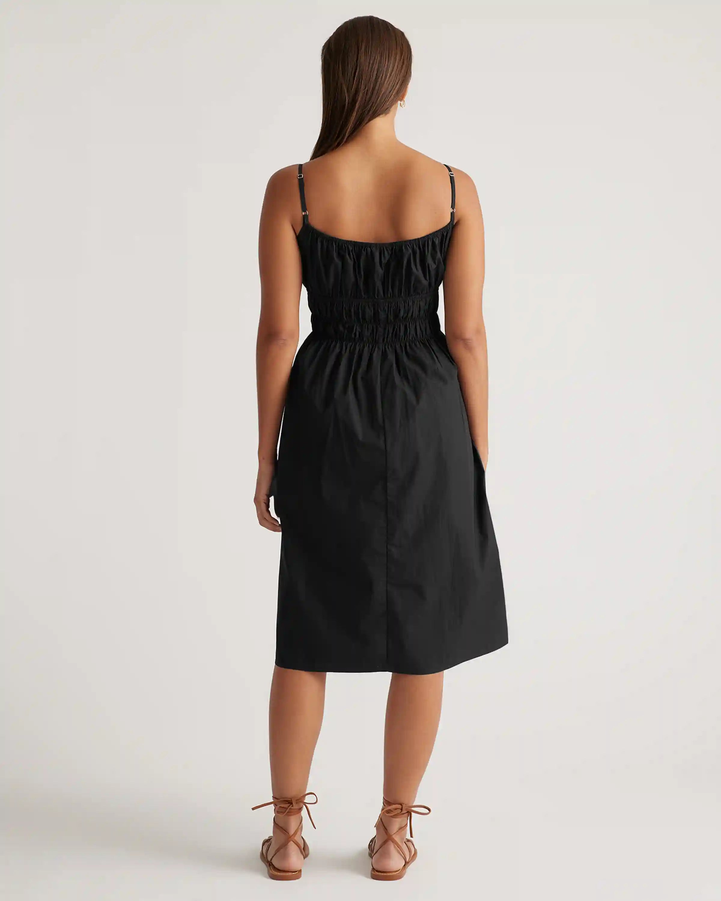 100% Organic Cotton Keyhole Midi Dress