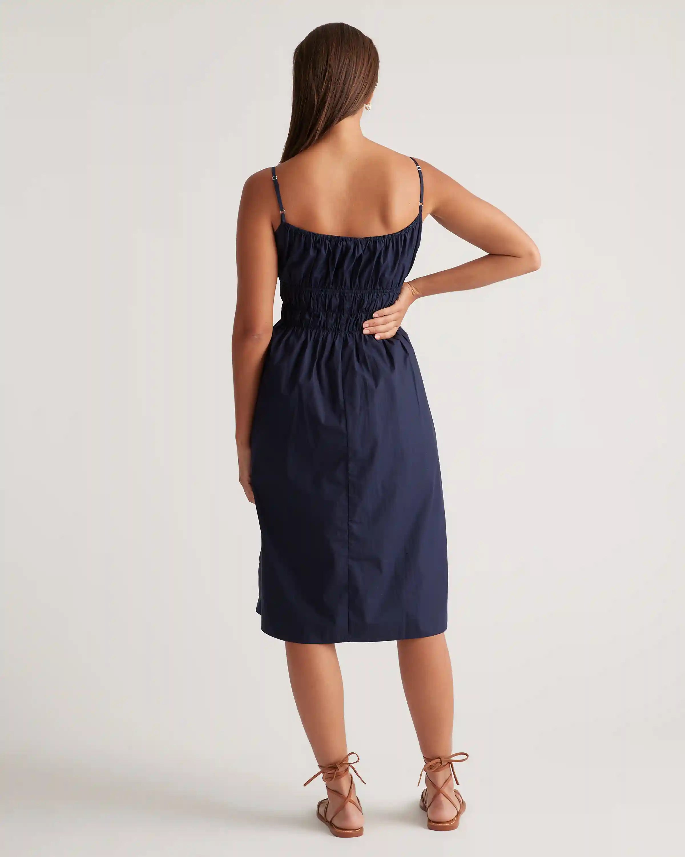 100% Organic Cotton Keyhole Midi Dress