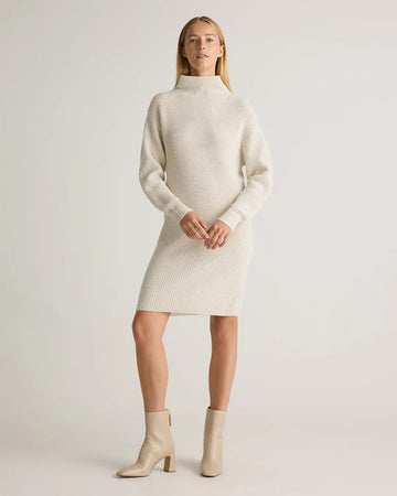 Australian Merino Wool Relaxed Turtleneck Sweater Dress