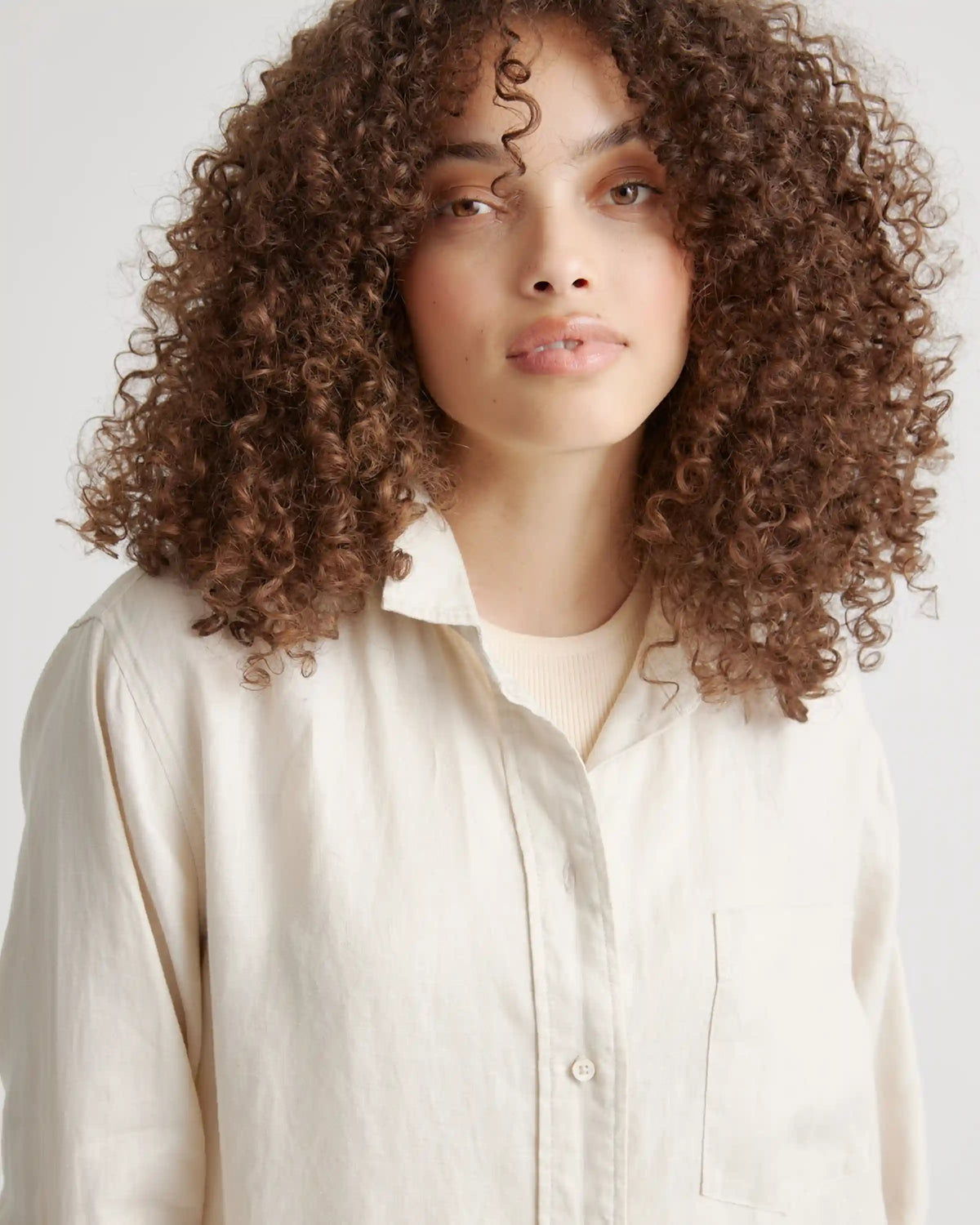 100% European Linen Shirt Dress