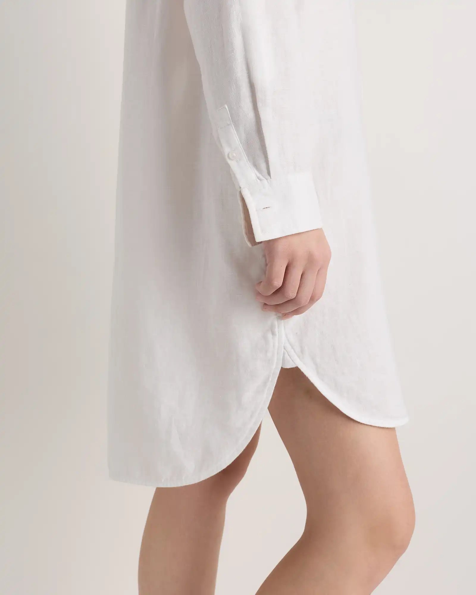 100% European Linen Shirt Dress