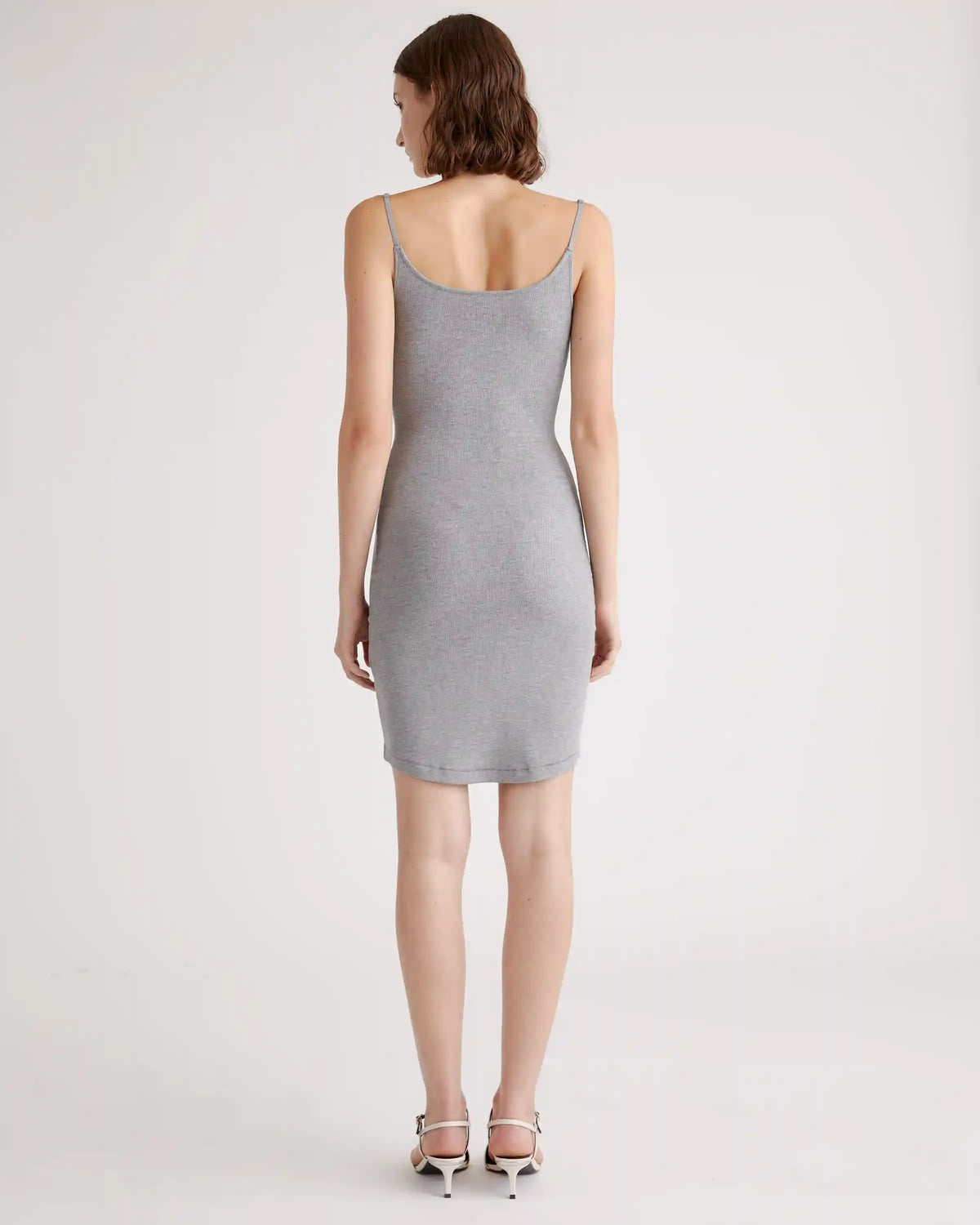 Tencel Rib Knit Mini Slip Dress