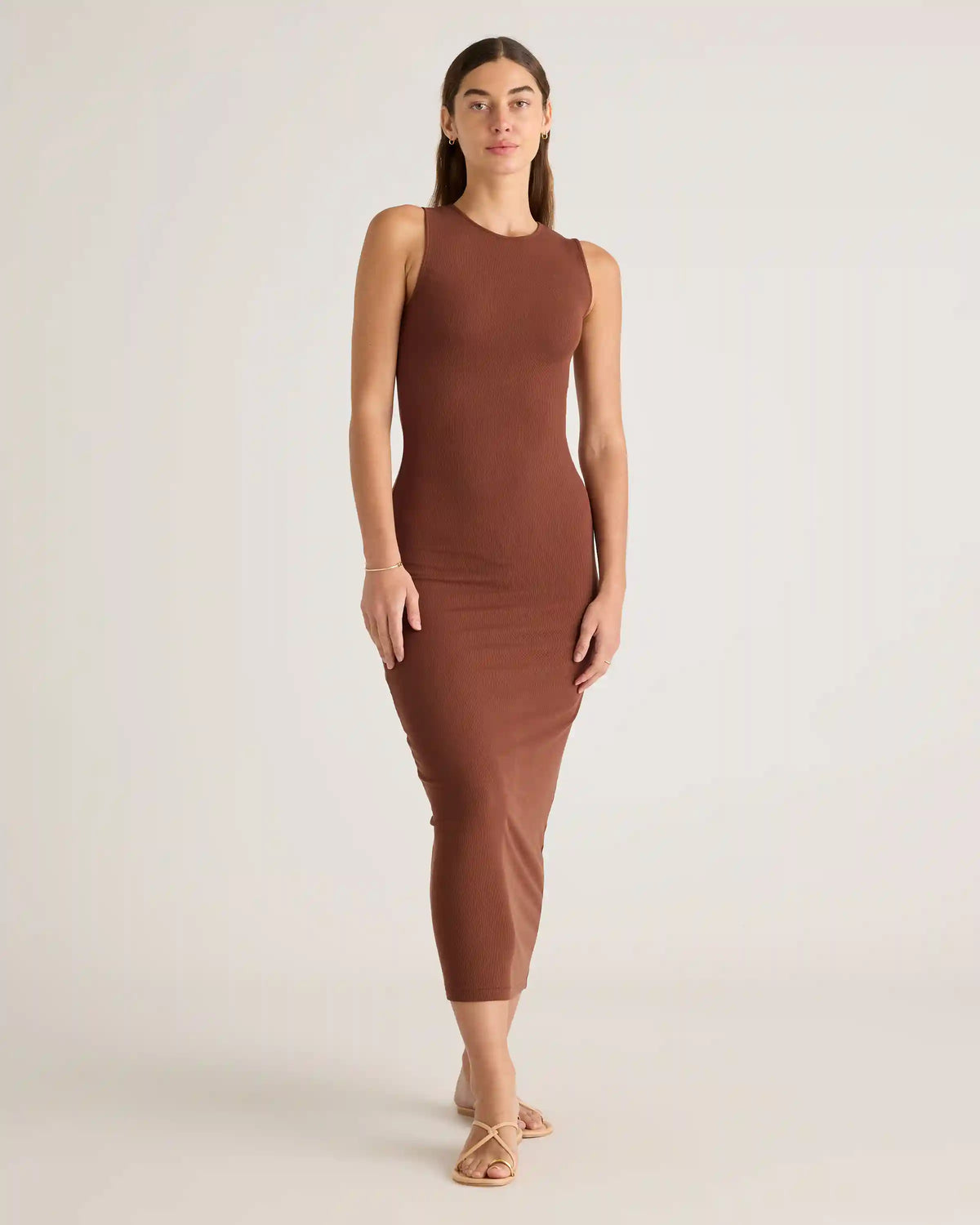 Tencel Rib Knit Tank Midi Dress