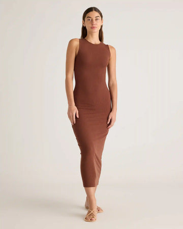 Tencel Rib Knit Tank Midi Dress