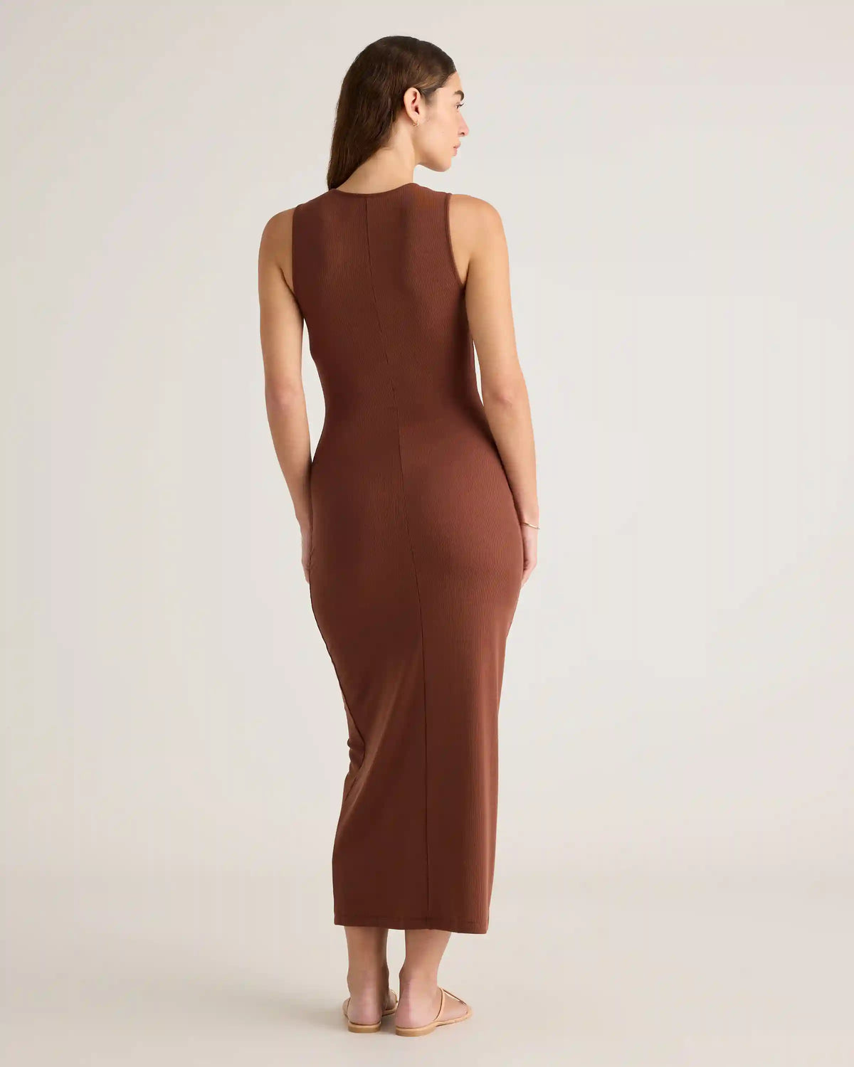 Tencel Rib Knit Tank Midi Dress