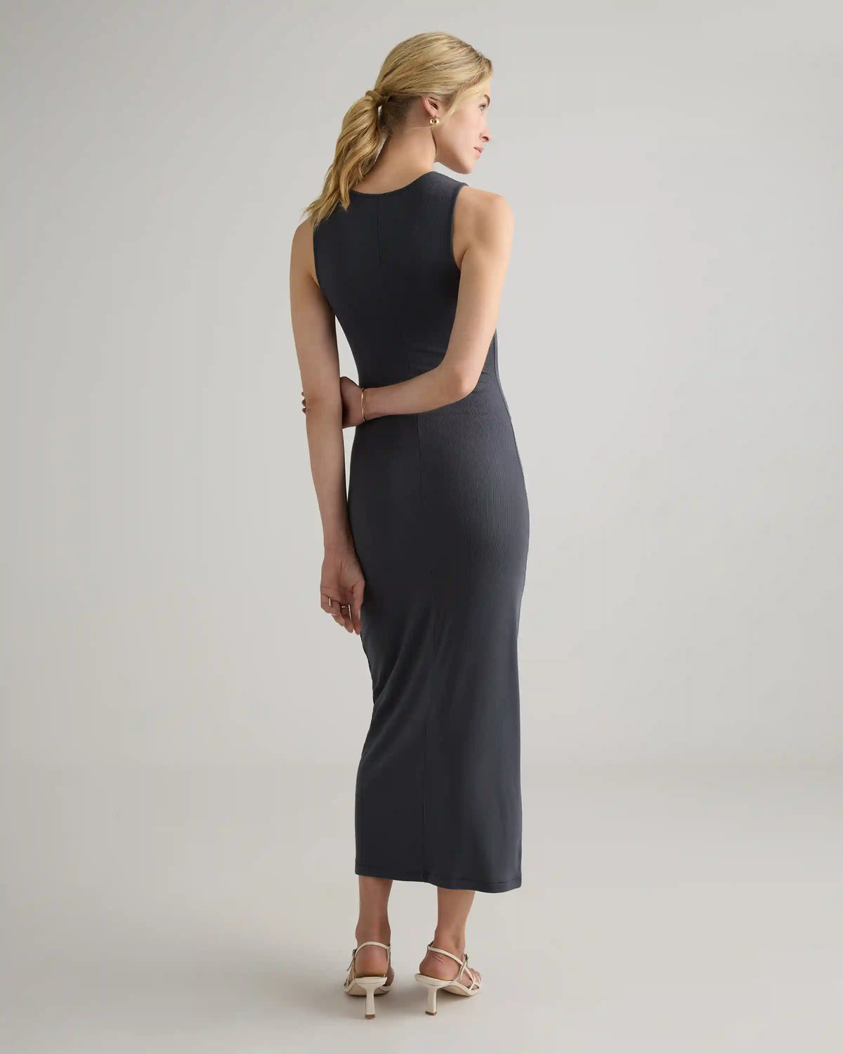 Tencel Rib Knit Tank Midi Dress
