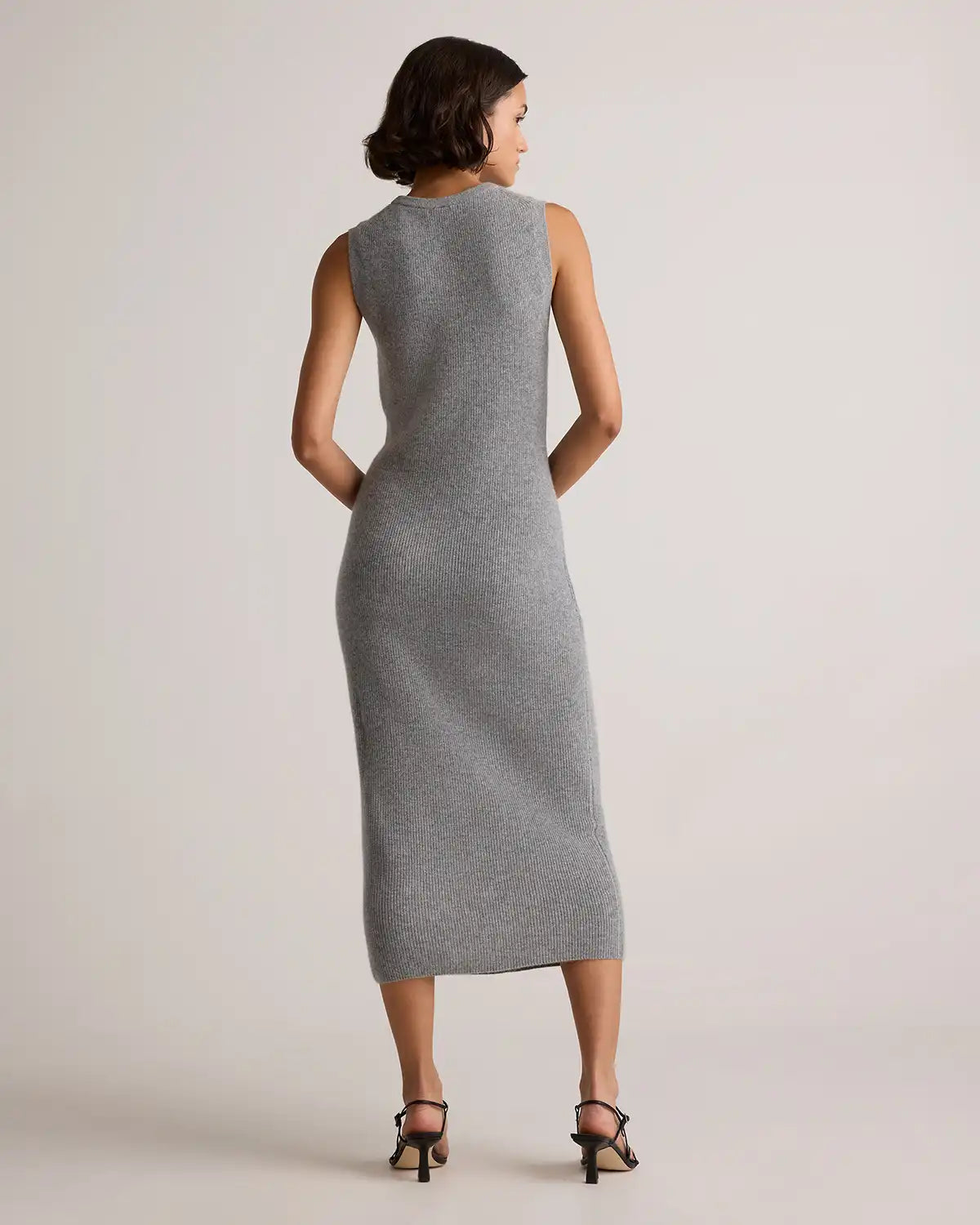 Mongolian Cashmere Sleeveless Midi Sweater Dress