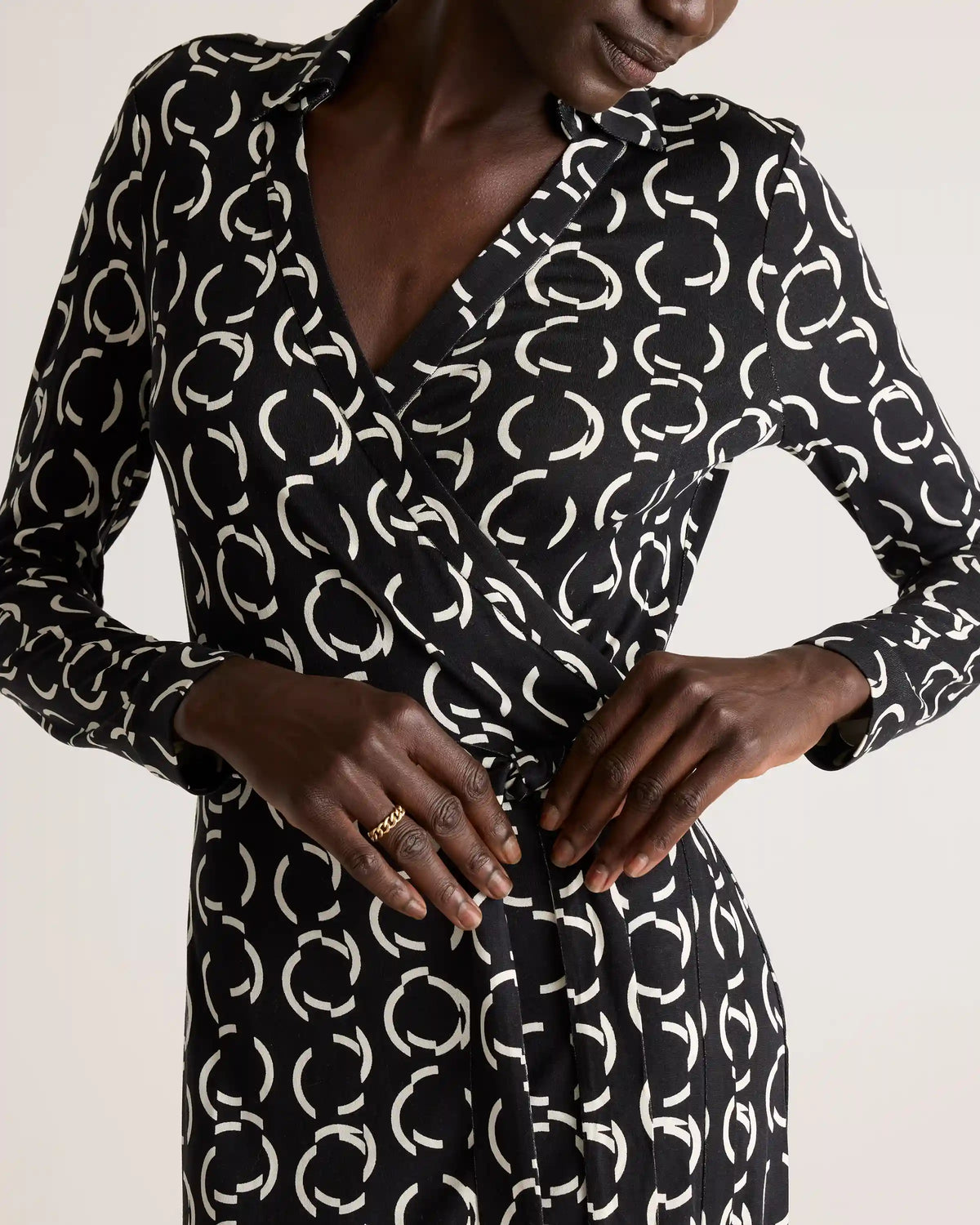 100% Silk Jersey Midi Wrap Dress
