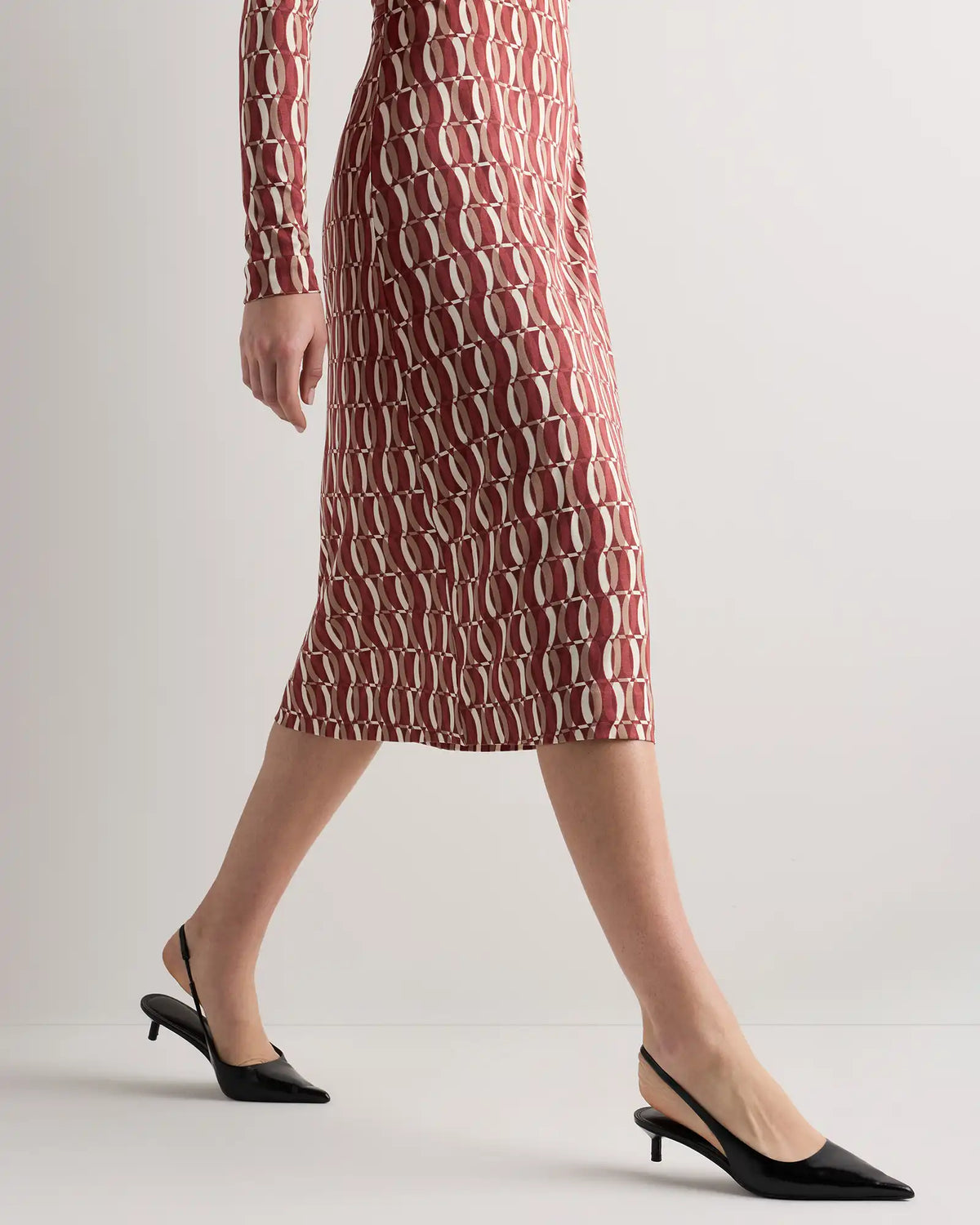 100% Silk Jersey Midi Wrap Dress