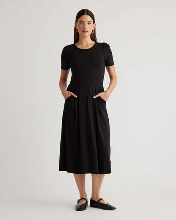 Tencel Jersey Short Sleeve Midi Dress