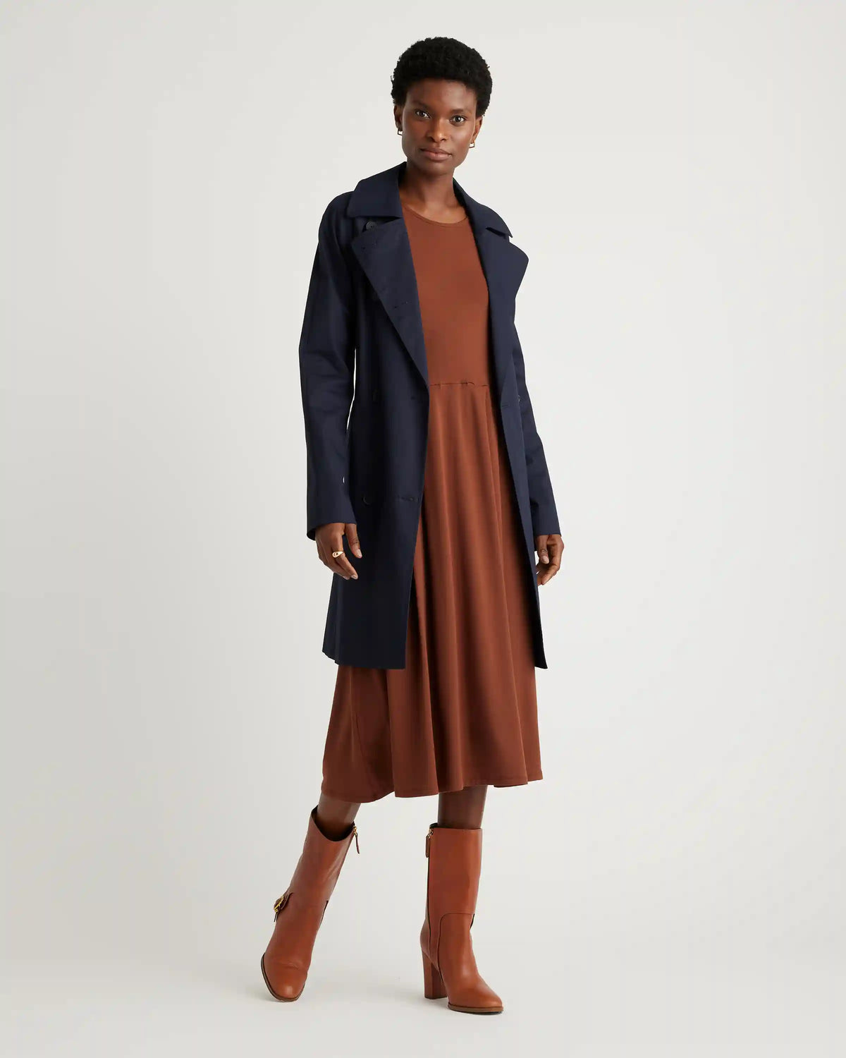 Tencel Jersey Short Sleeve Midi Dress
