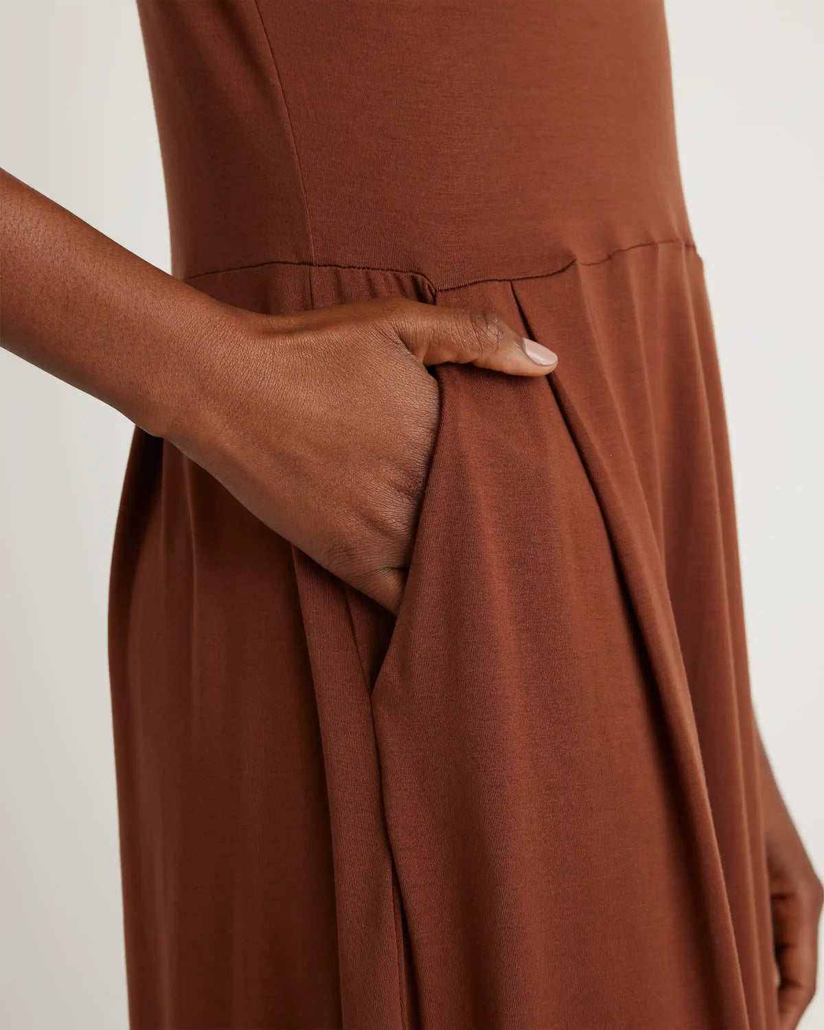 Tencel Jersey Short Sleeve Midi Dress