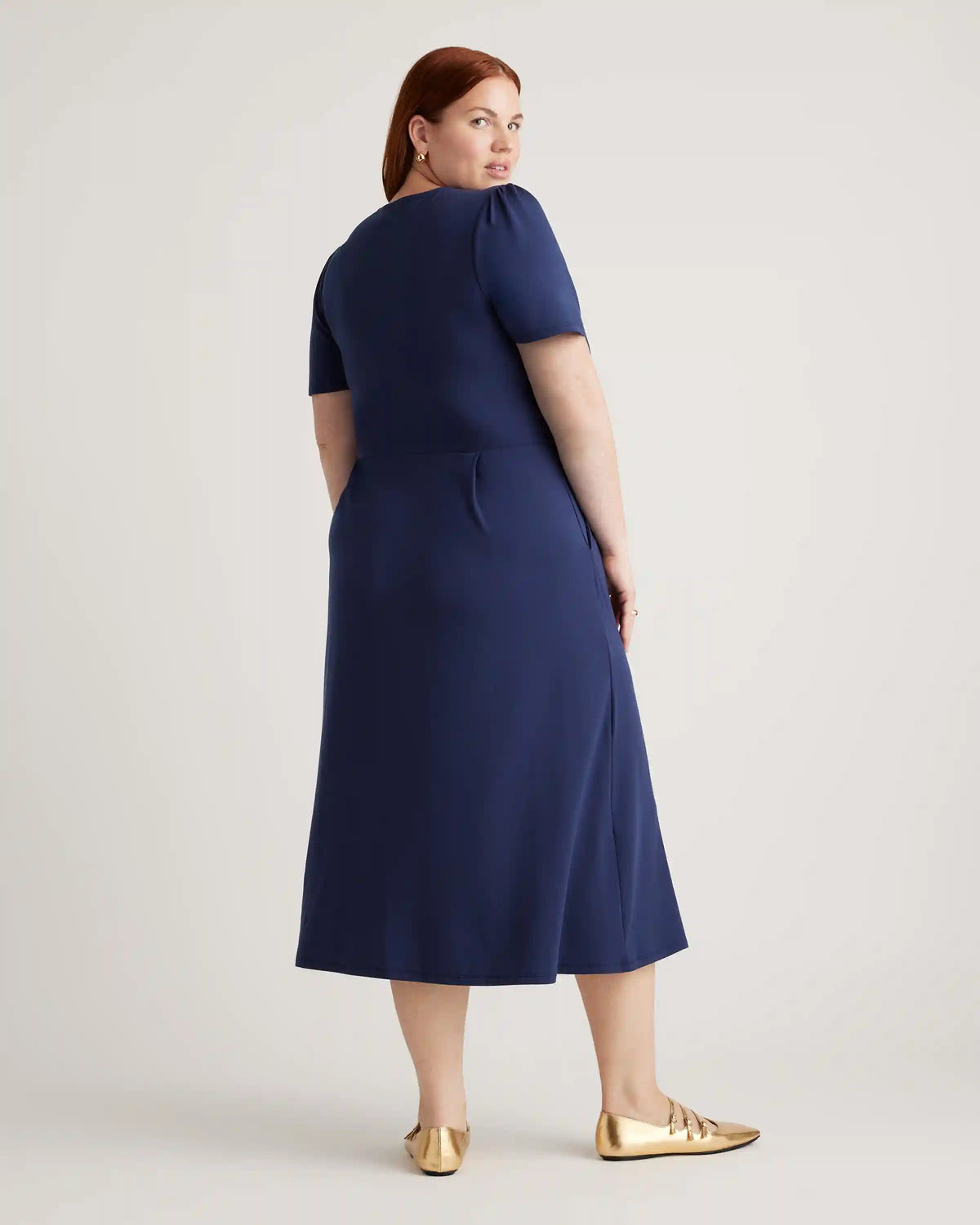 Tencel Jersey Short Sleeve Midi Dress