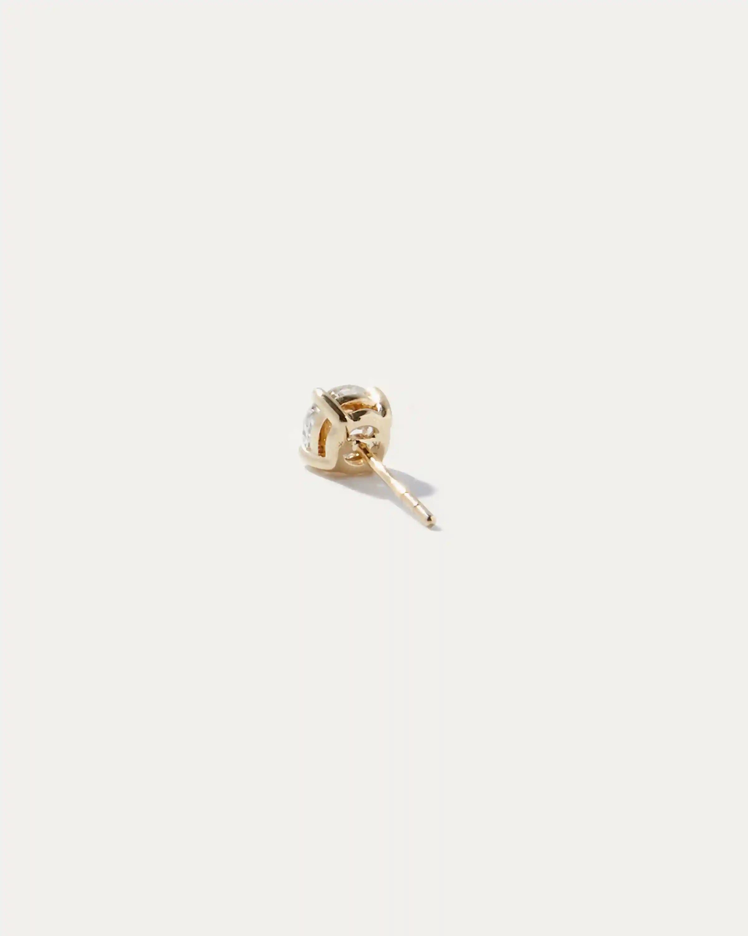 14K Gold Lab Grown Diamond Four-Prong Solitaire Studs - 1ctw