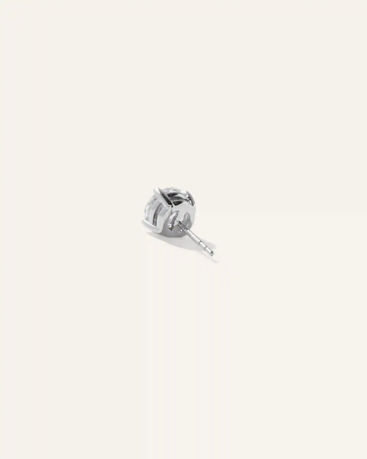 14K Gold Lab Grown Diamond Four-Prong Solitaire Studs - 2ctw