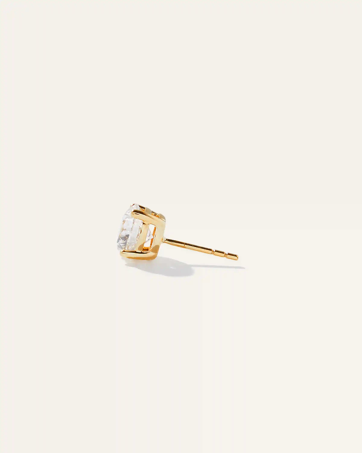 14K Gold Lab Grown Diamond Four-Prong Solitaire Studs - 2ctw