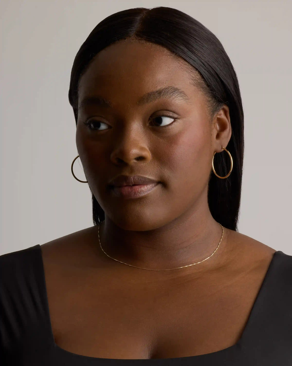 14K Gold Tube Hoops