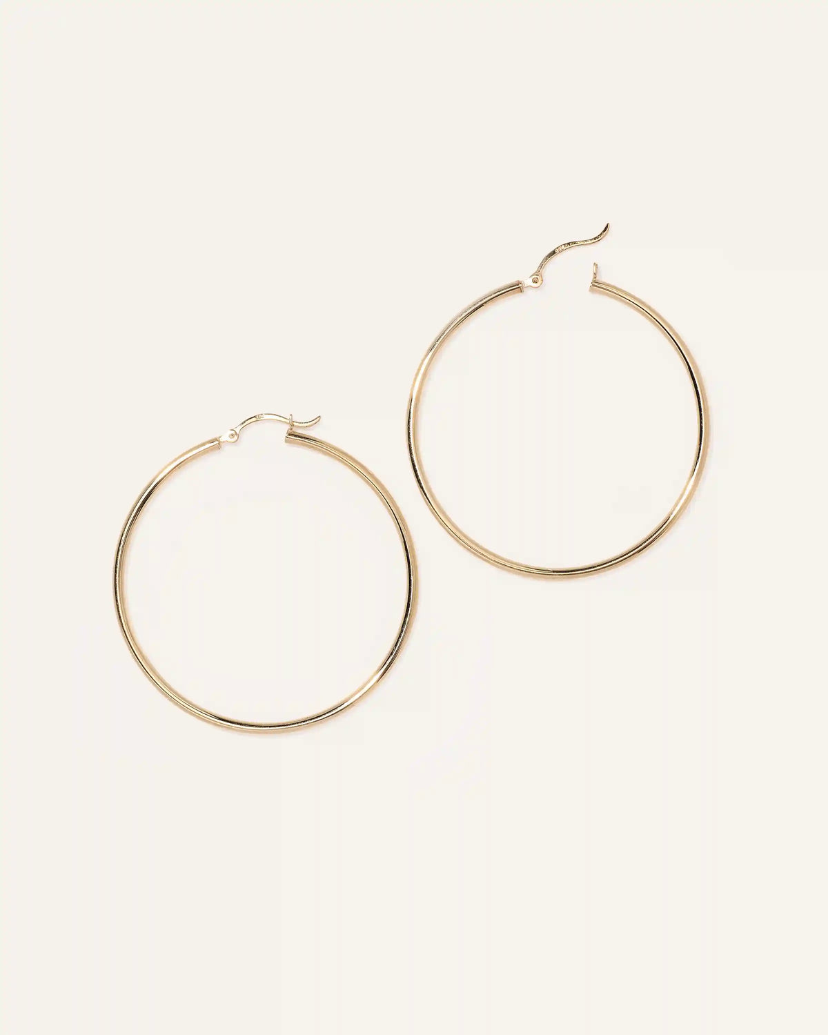 14K Gold Tube Hoops