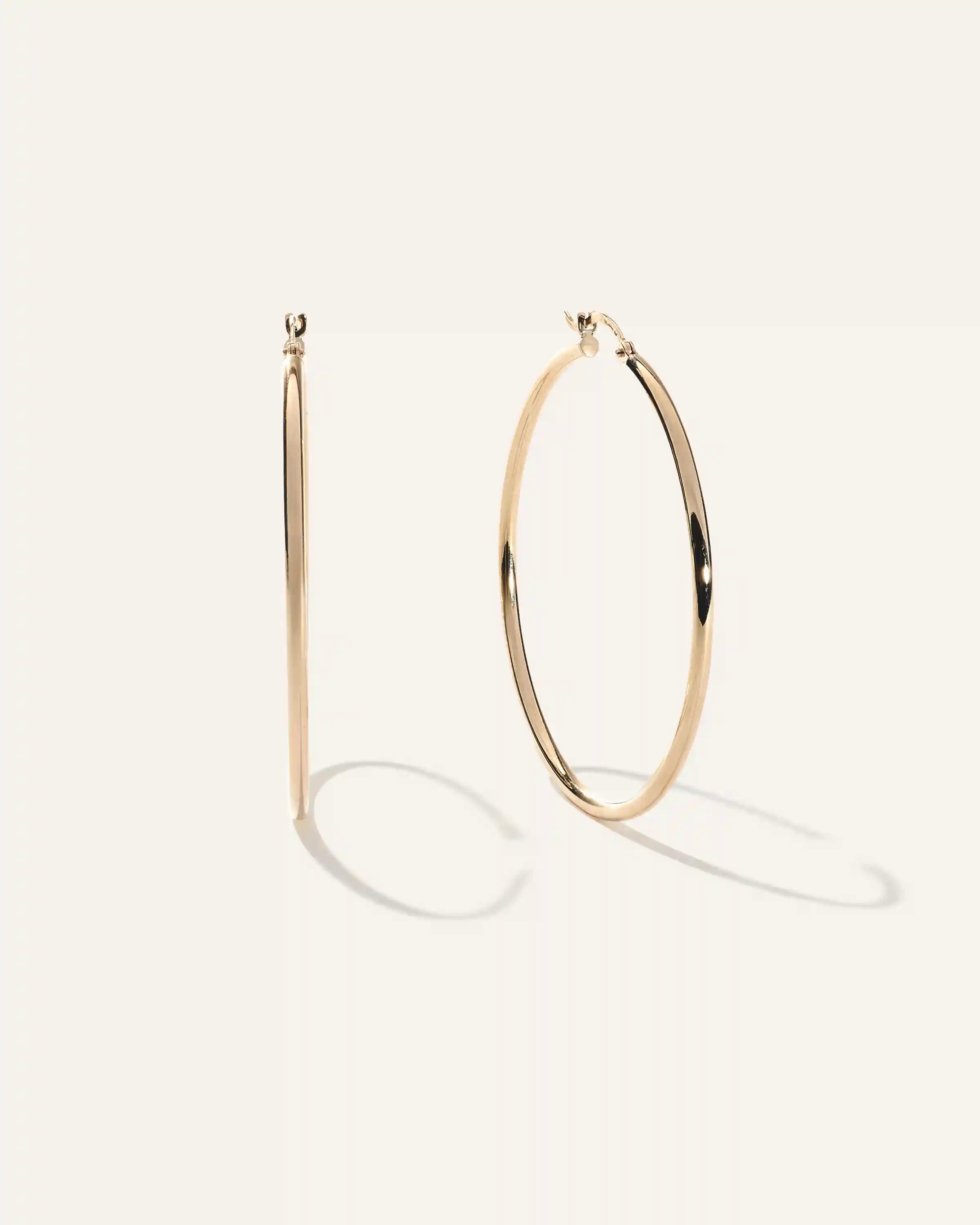 14K Gold Tube Hoops
