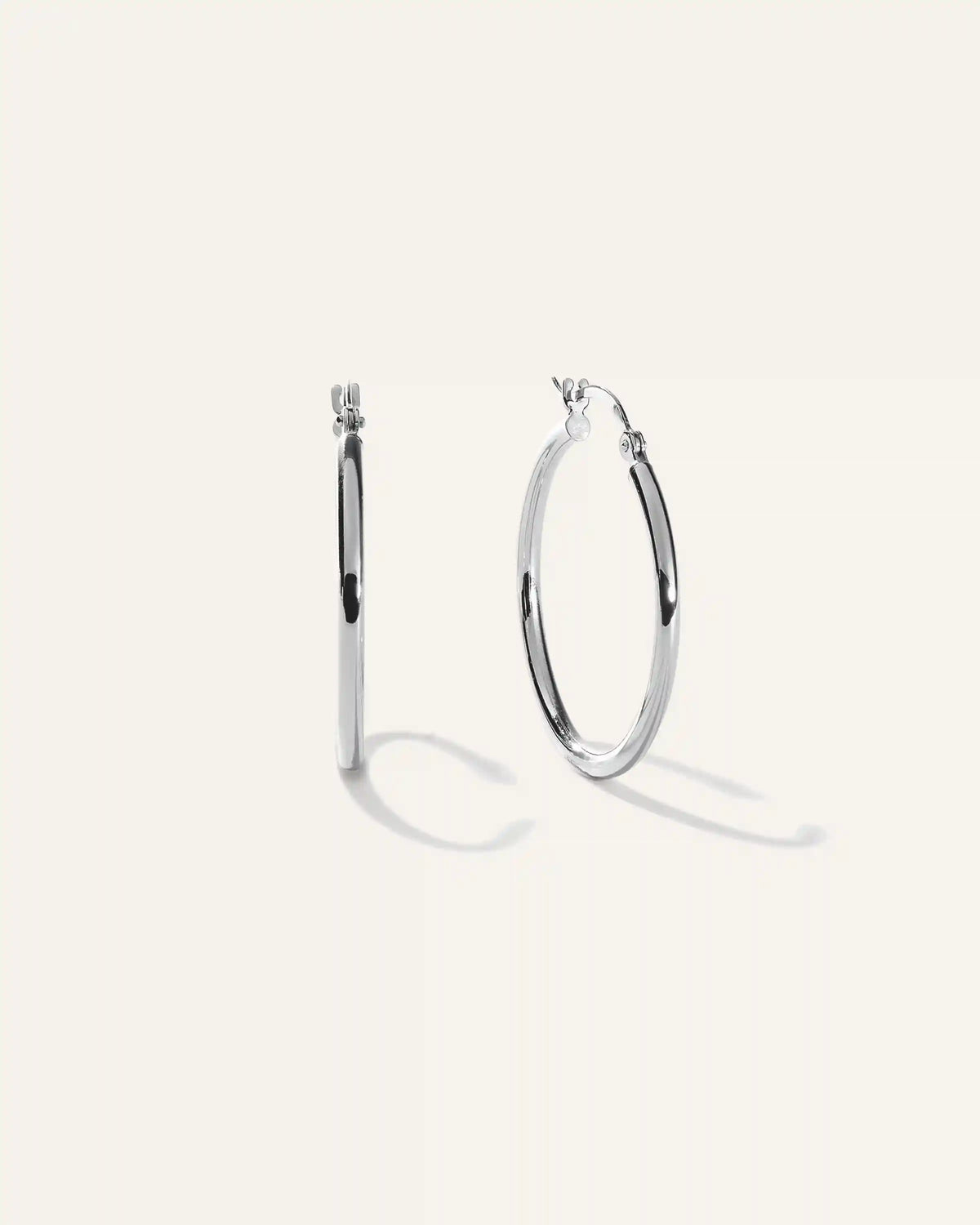14K Gold Tube Hoops