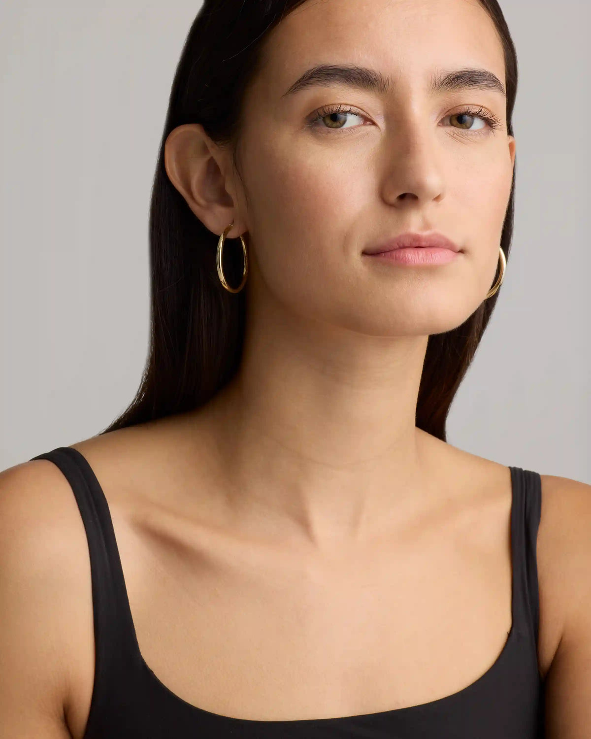 14K Gold 3mm Tube Hoops