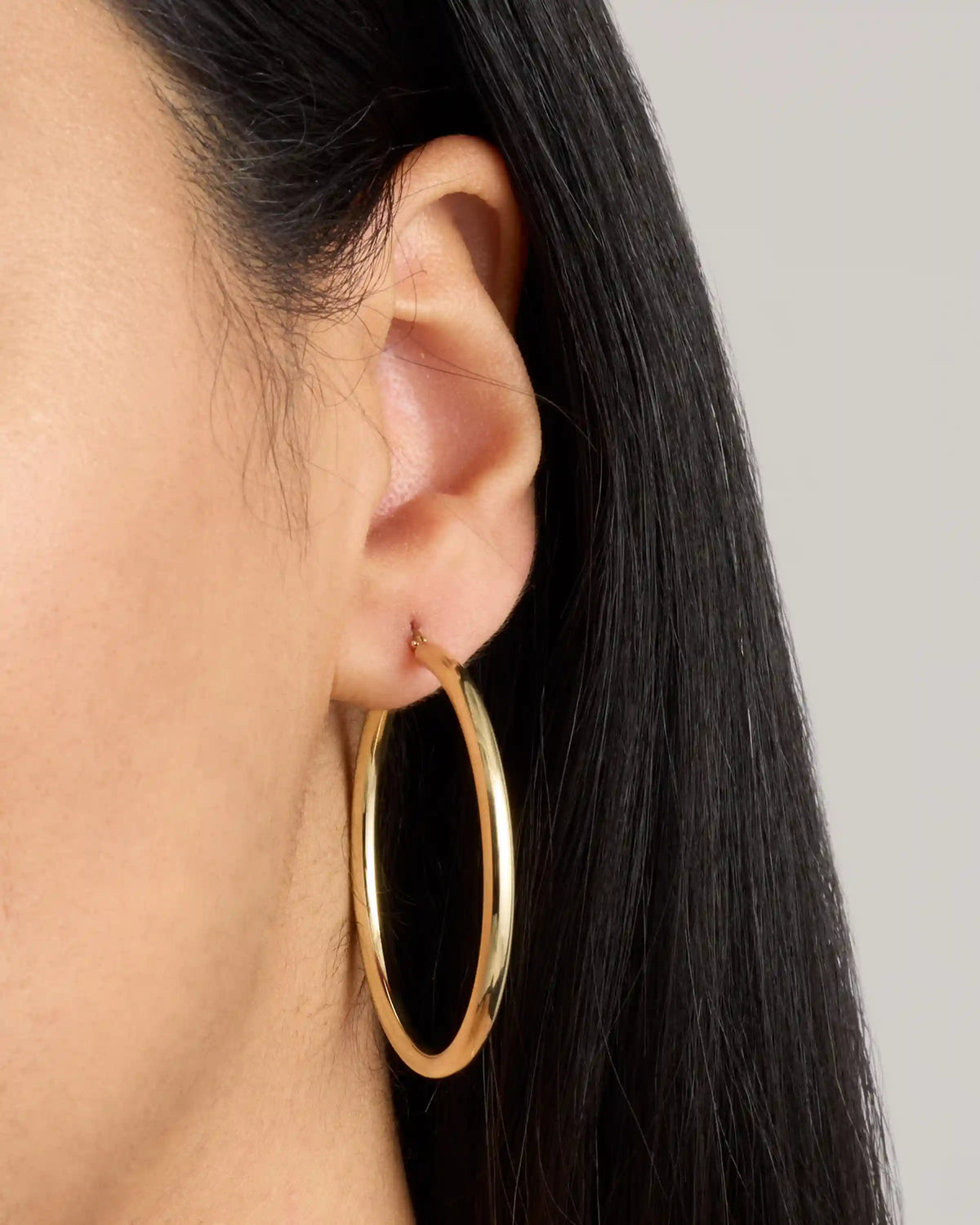 14K Gold 3mm Tube Hoops