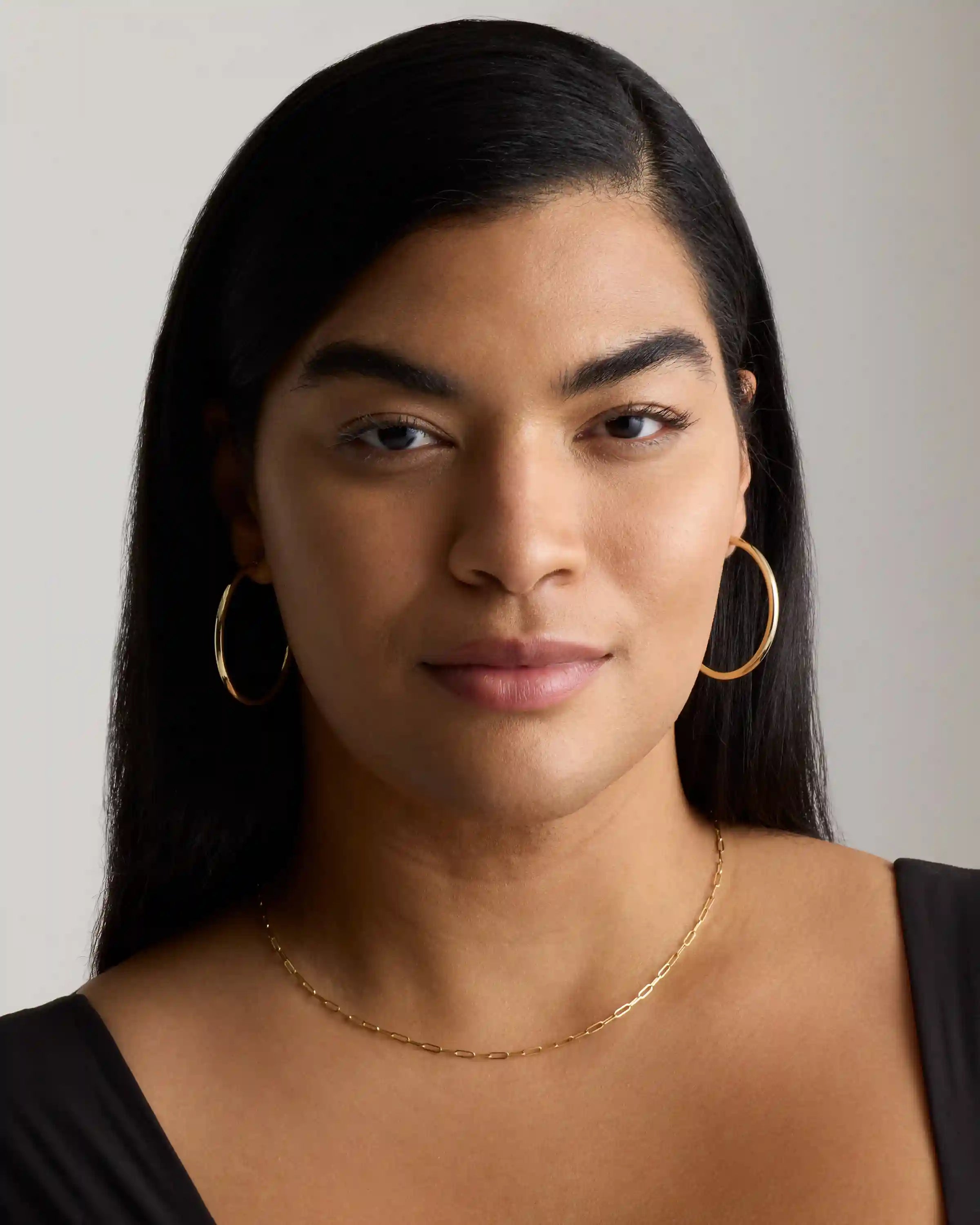 14K Gold 3mm Tube Hoops