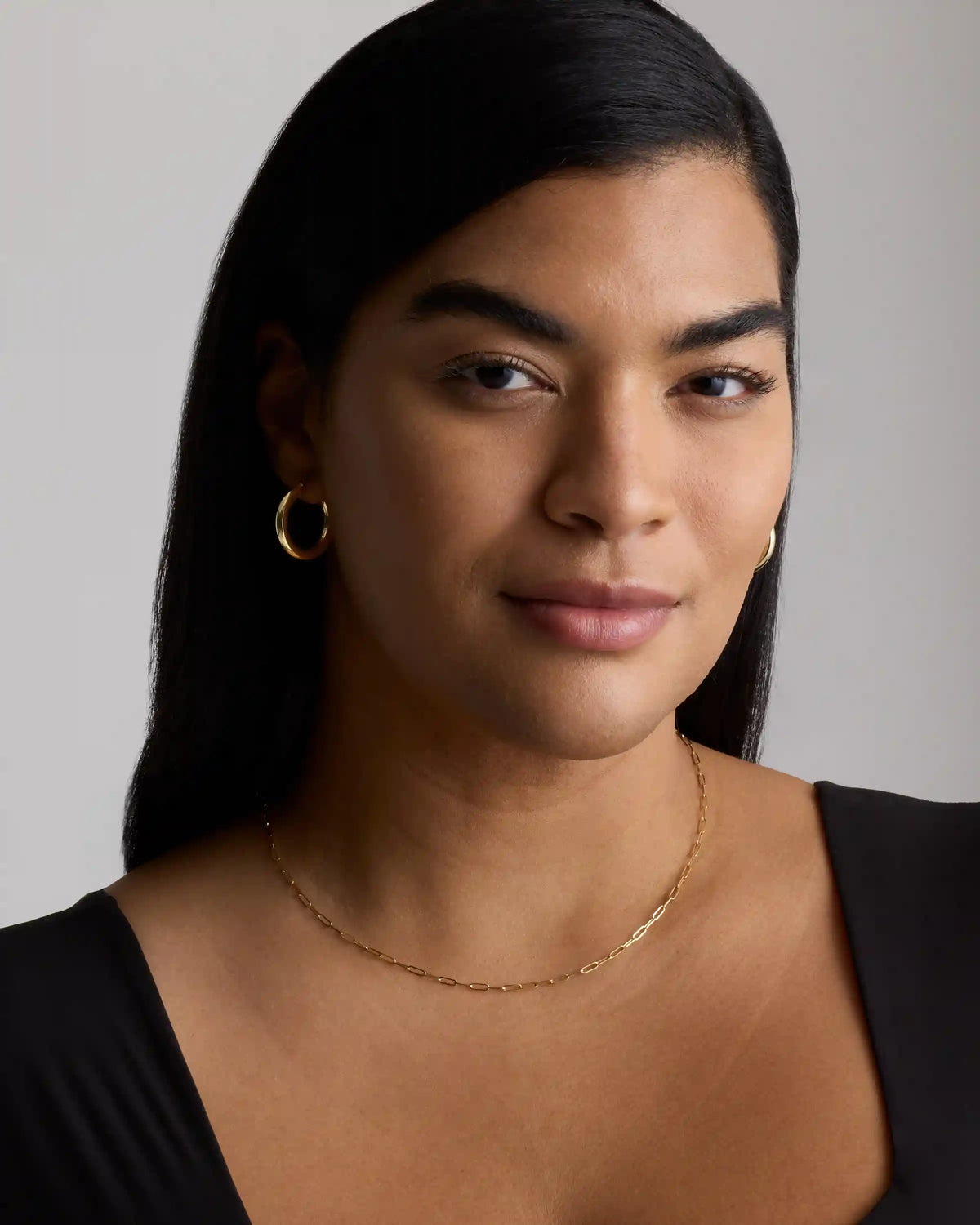 14K Gold 4mm Tube Hoops