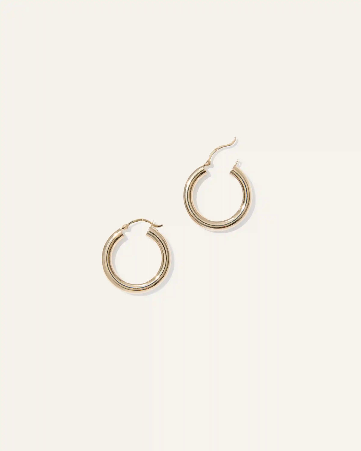 14K Gold 4mm Tube Hoops