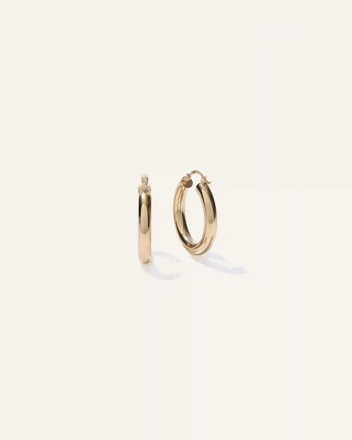 14K Gold 4mm Tube Hoops