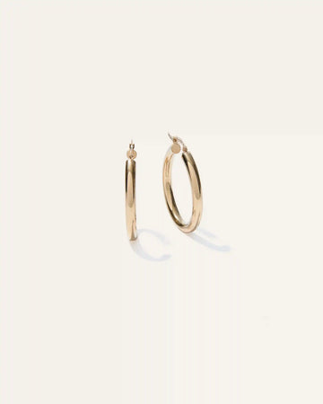 14K Gold 4mm Tube Hoops