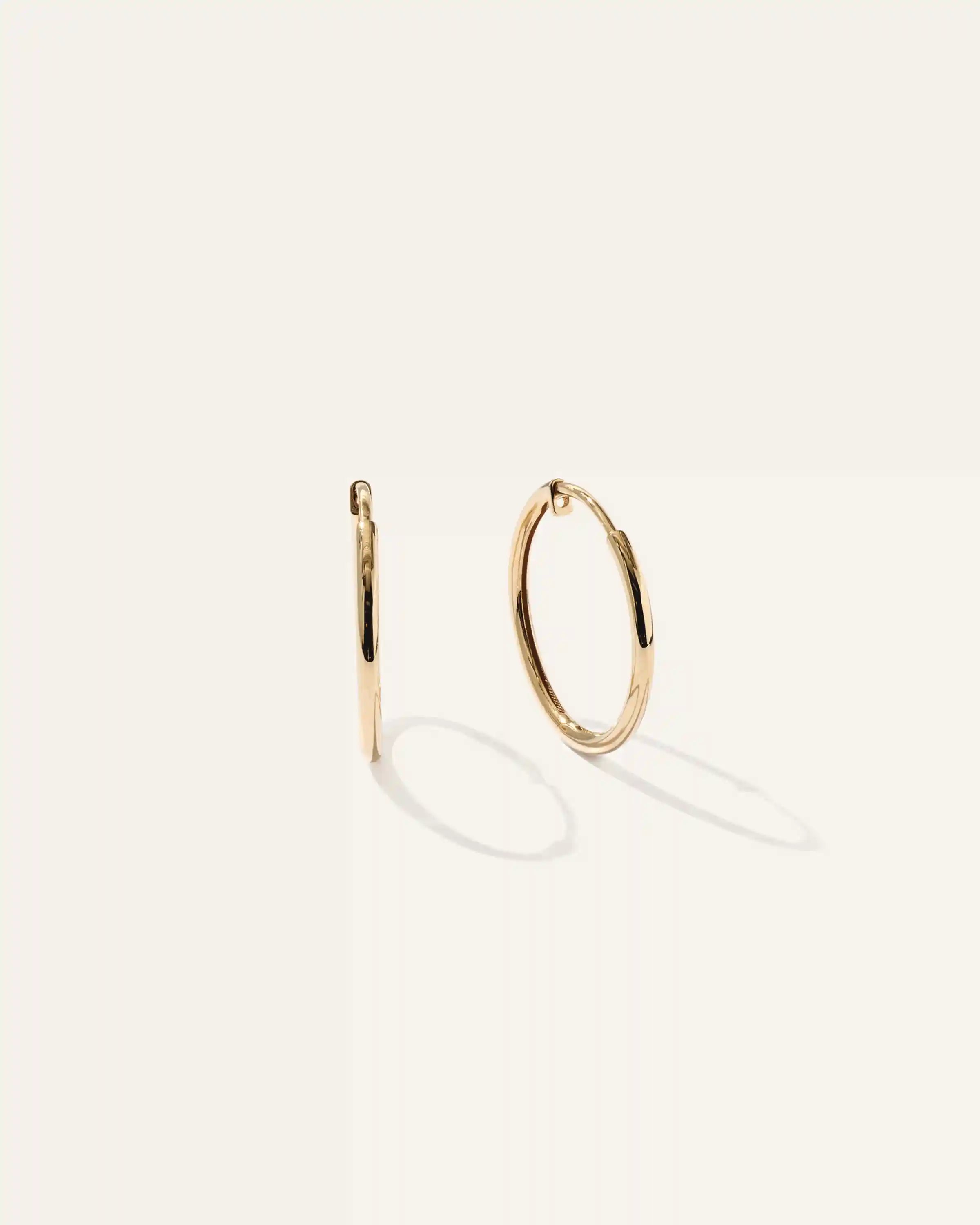 14K Gold Classic Hoops