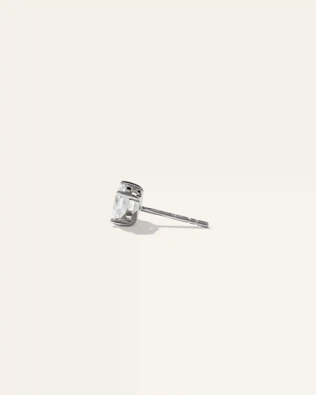 14K Gold Lab Grown Diamond Oval Solitaire Studs - 1ctw