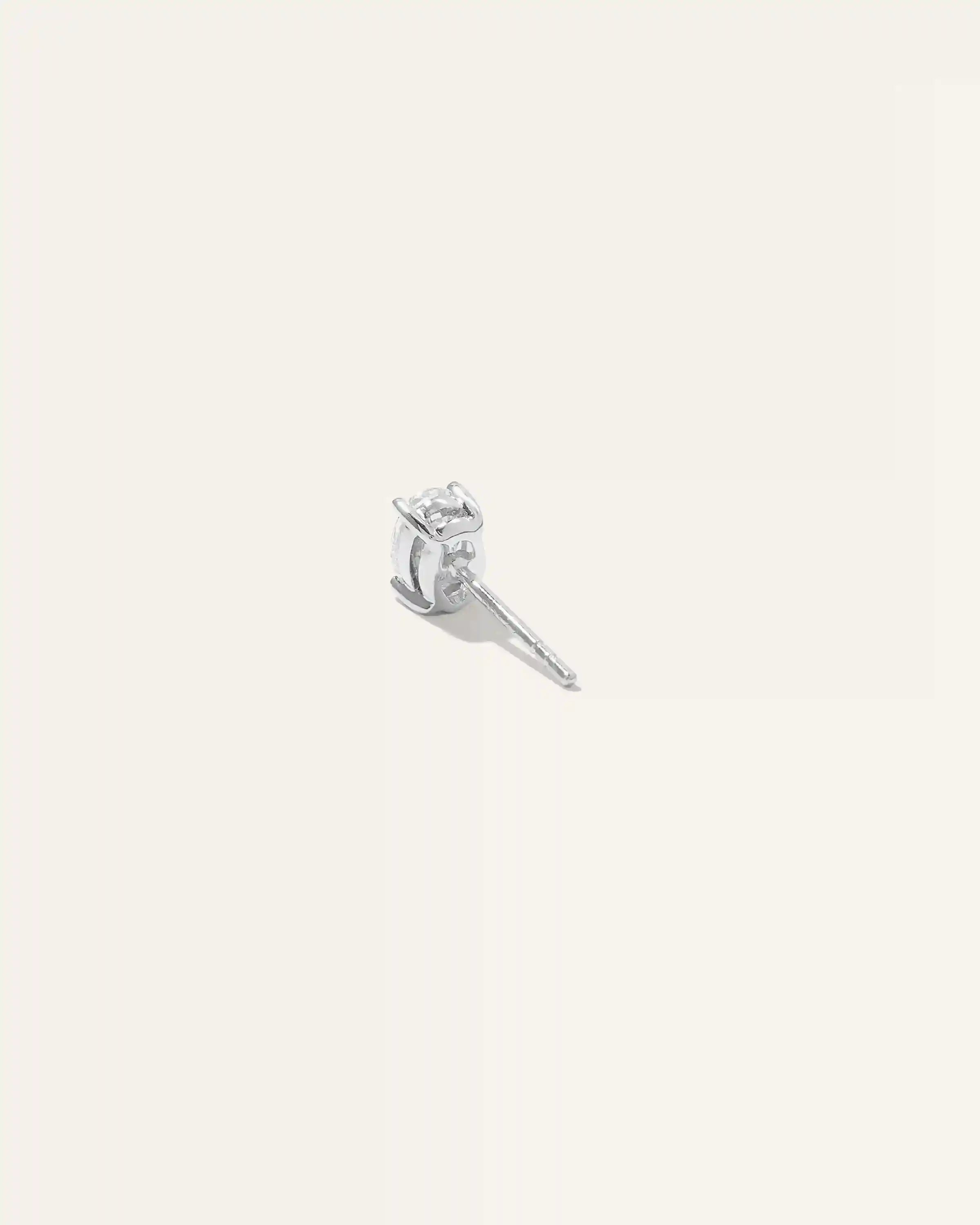 14K Gold Lab Grown Diamond Oval Solitaire Studs - 1ctw