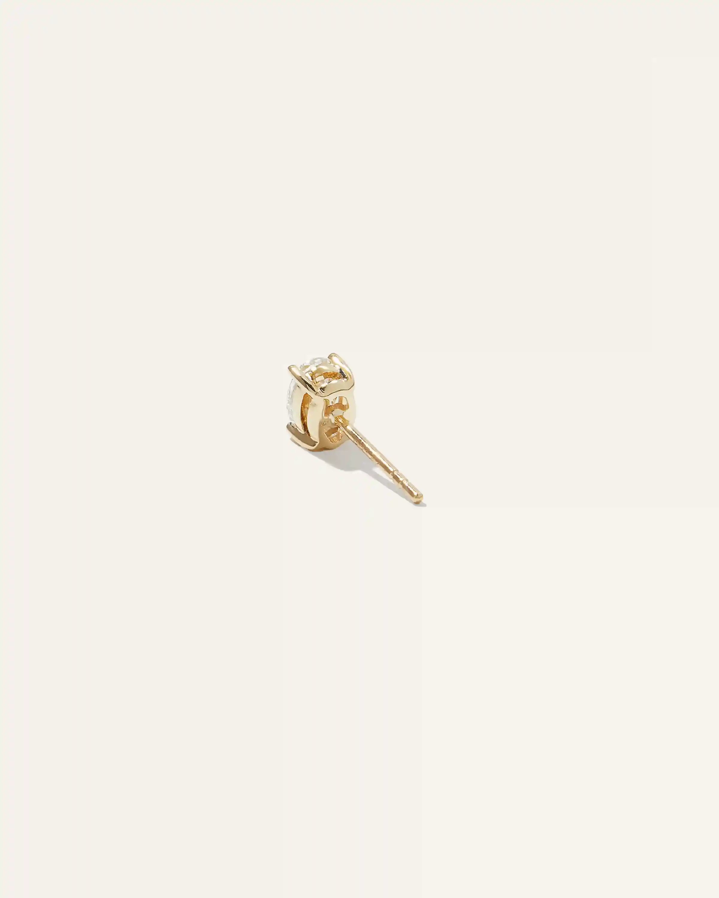 14K Gold Lab Grown Diamond Oval Solitaire Studs - 2ctw
