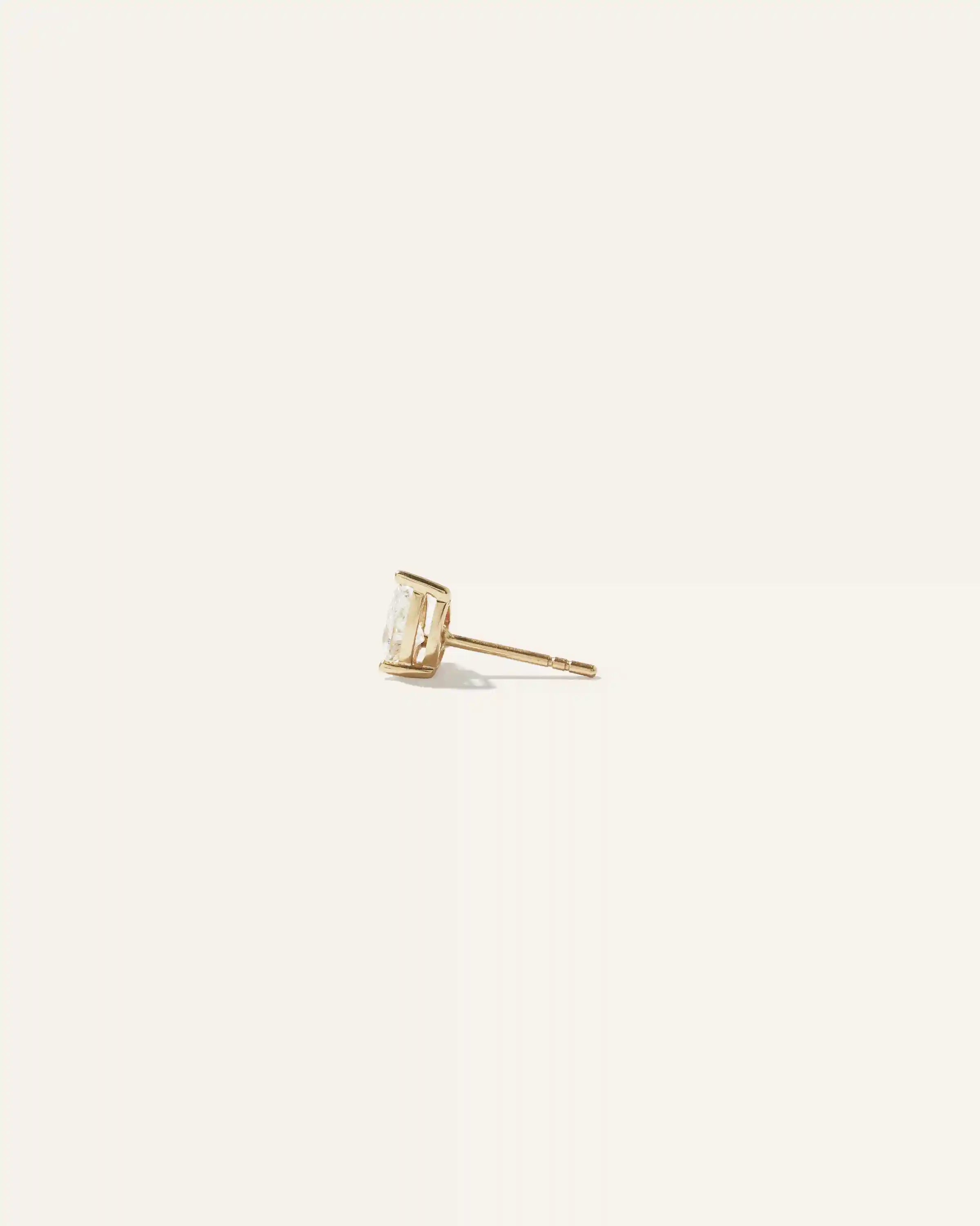 14k Gold Lab Grown Diamond Pear Solitaire Studs - 1ctw
