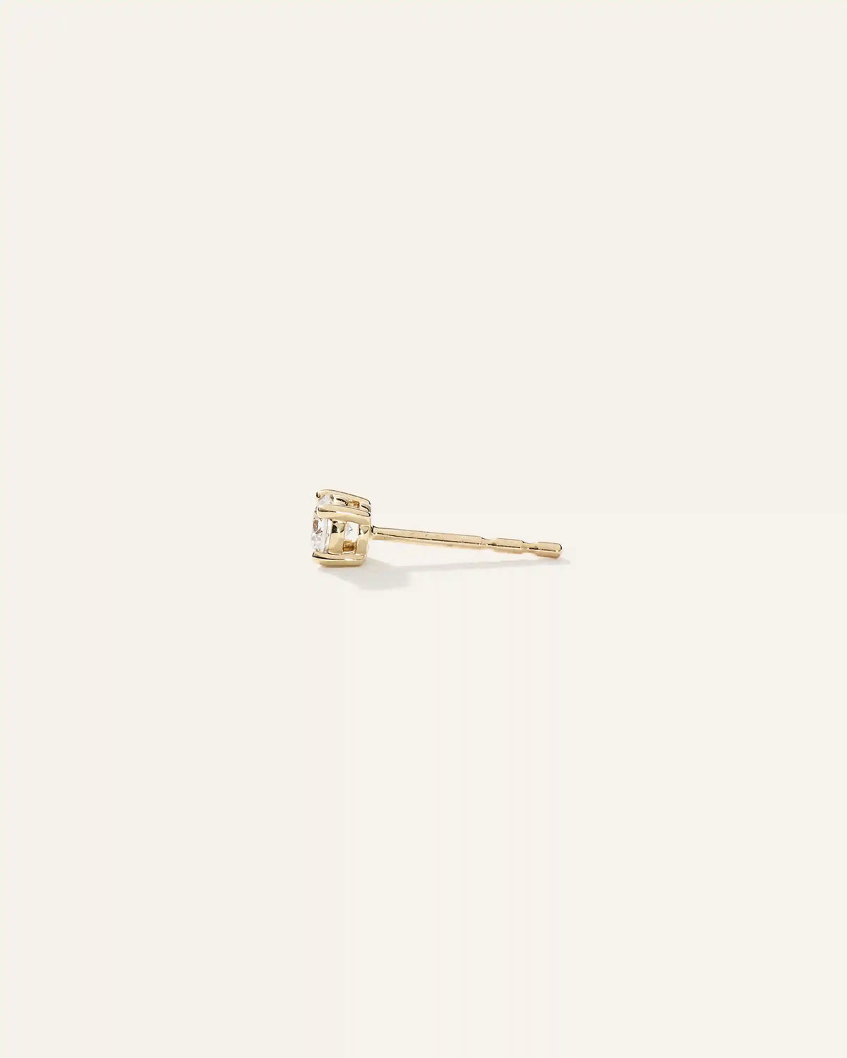 14k Gold Natural Diamond Solitaire Studs - 0.25ctw