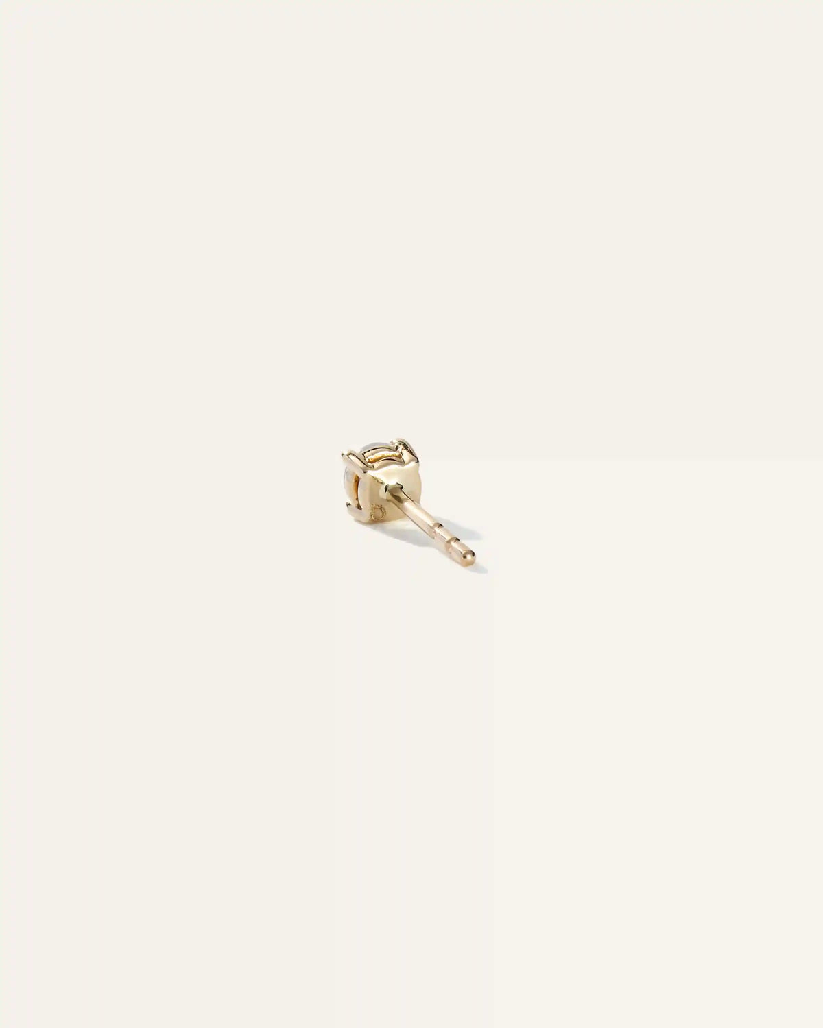 14k Gold Natural Diamond Solitaire Studs - 0.25ctw