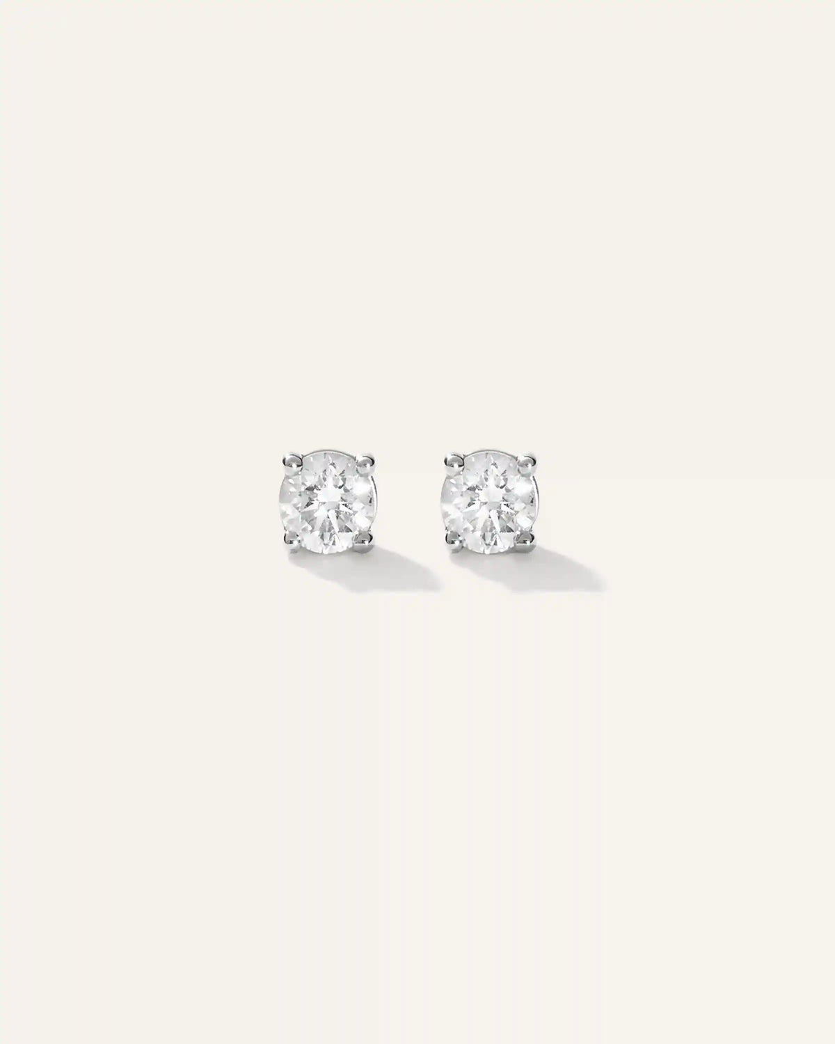14k Gold Natural Diamond Solitaire Studs - 0.25ctw