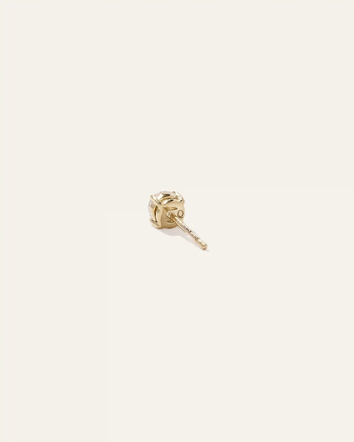 14k Gold Natural Diamond Solitaire Studs - 0.50ctw