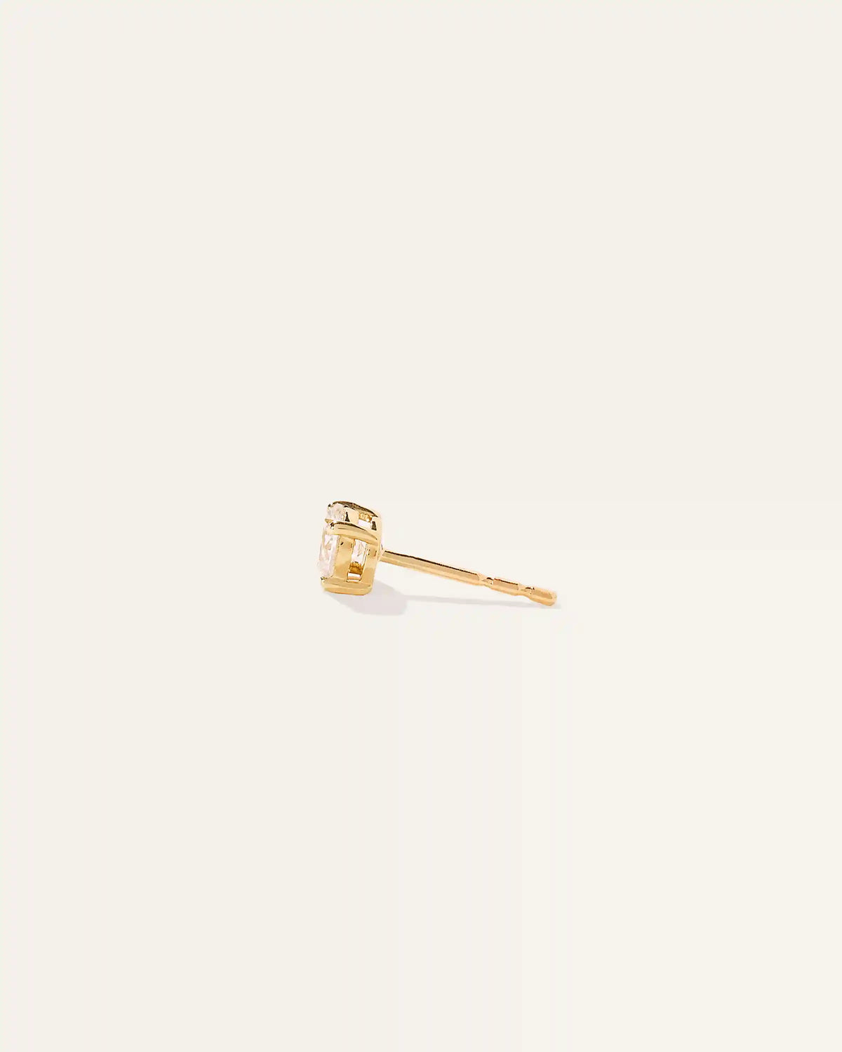 14k Gold Natural Diamond Solitaire Studs - 0.50ctw