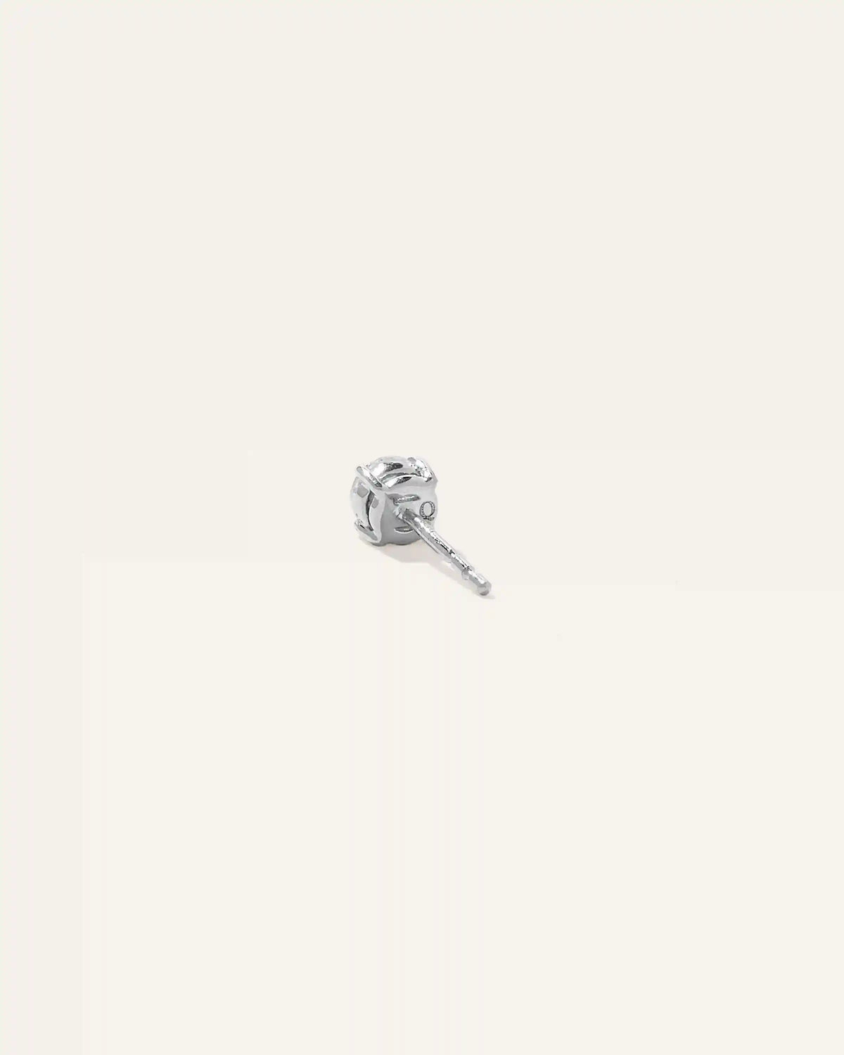 14k Gold Natural Diamond Solitaire Studs - 0.50ctw